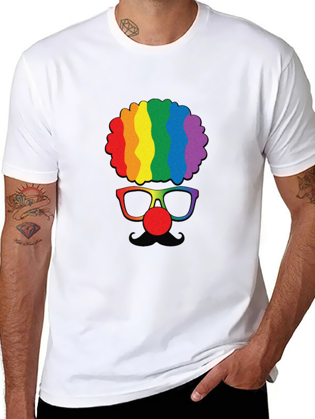 Rainbow Clown Graphic Tee