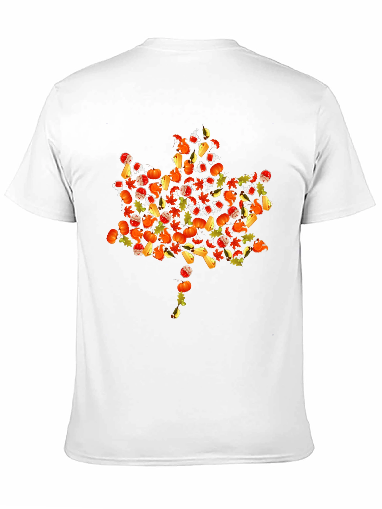 Fall Harvest Graphic Tee - Maple Leaf Design