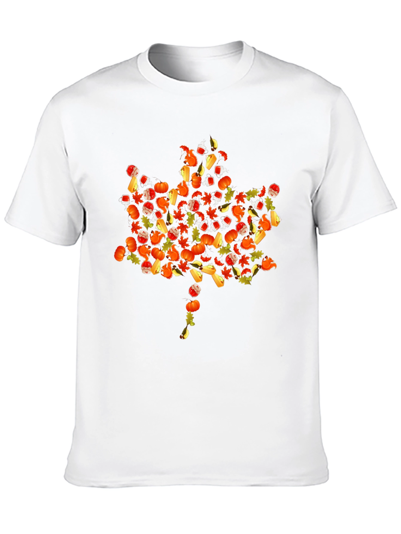 Fall Harvest Graphic Tee - Maple Leaf Design
