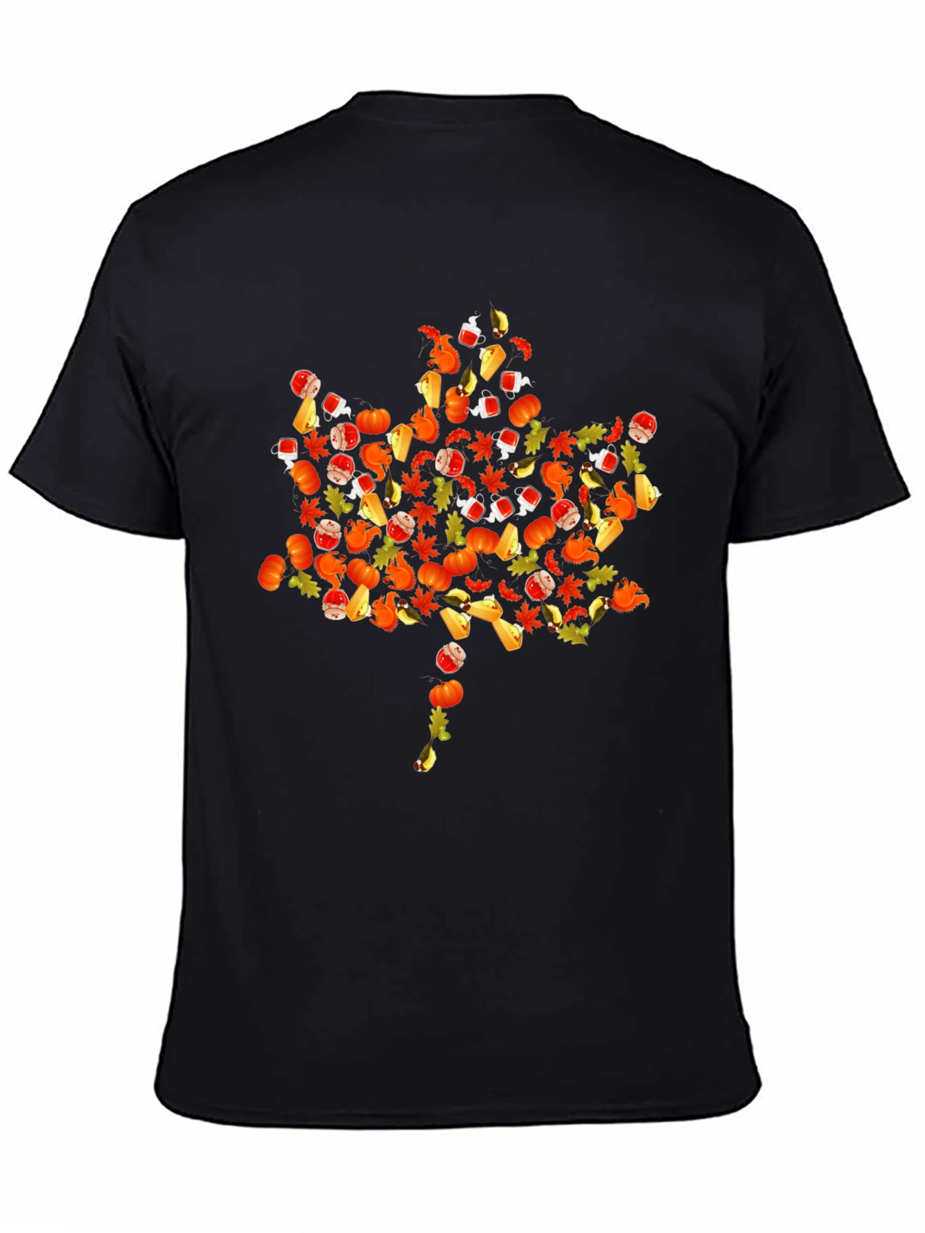 Fall Harvest Graphic Tee - Maple Leaf Design