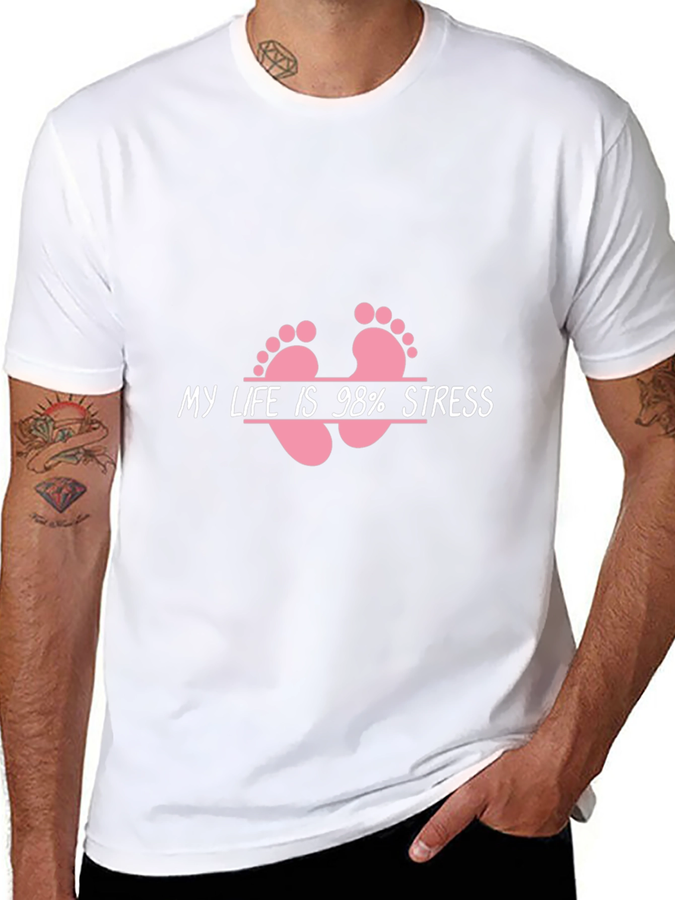 Funny My Life is 98% Stress Graphic Tee