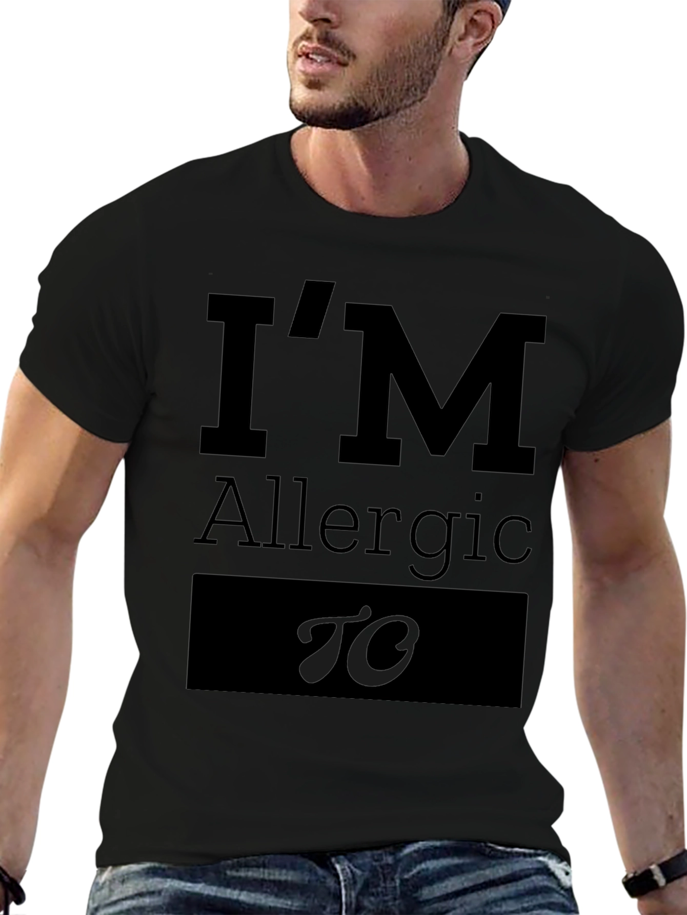Allergic To Funny Graphic Tee