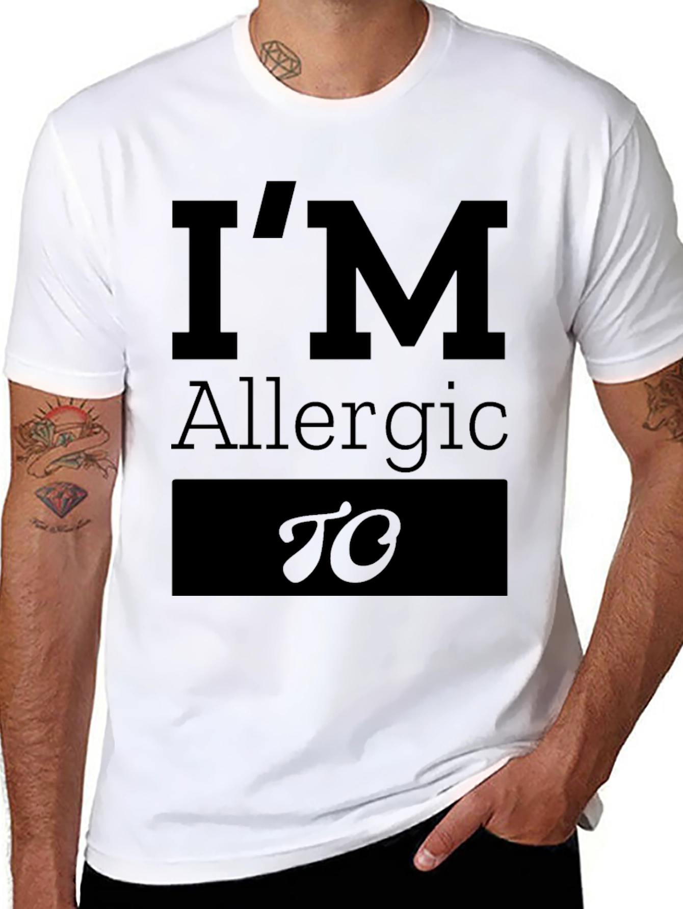 Allergic To Funny Graphic Tee