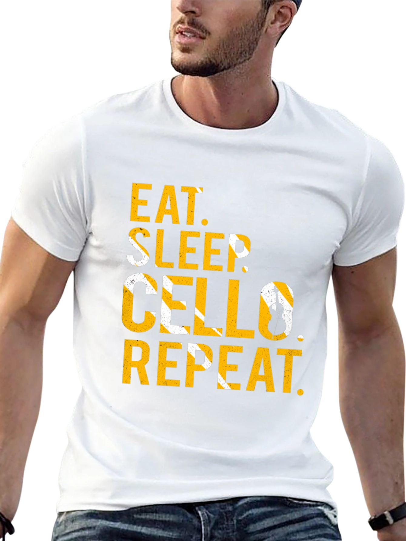 Eat Sleep Cello Repeat Graphic Tee