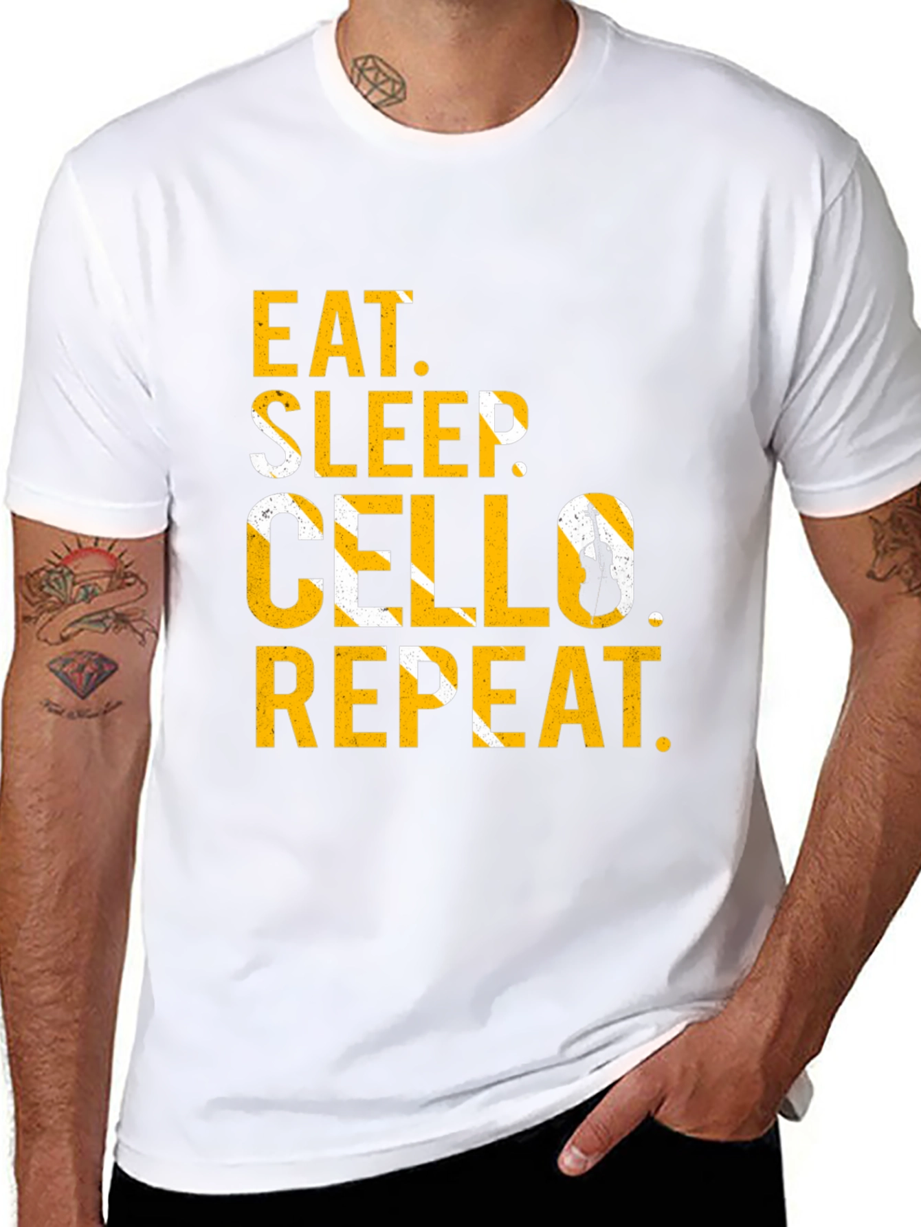 Eat Sleep Cello Repeat Graphic Tee
