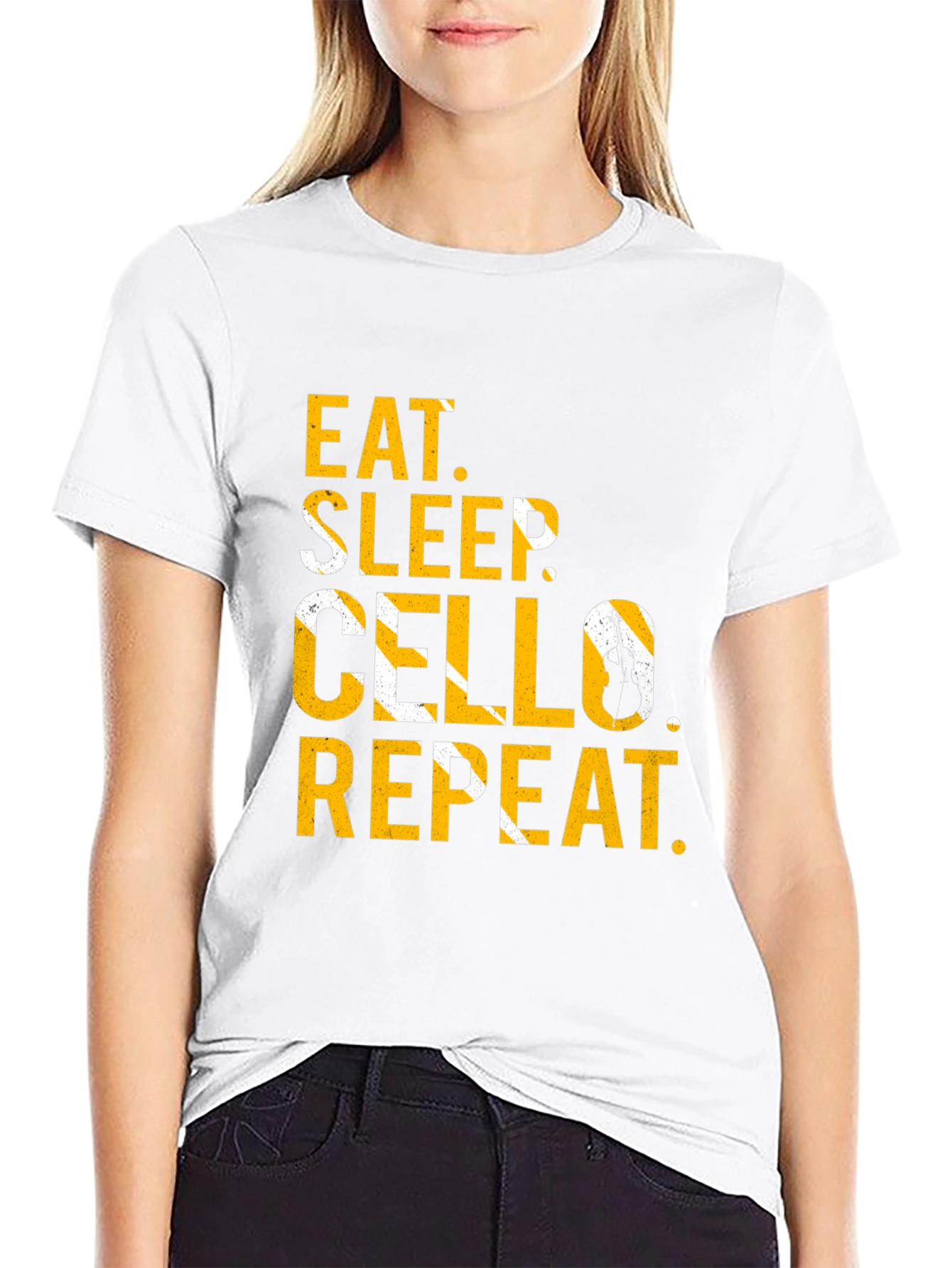 Eat Sleep Cello Repeat Graphic Tee