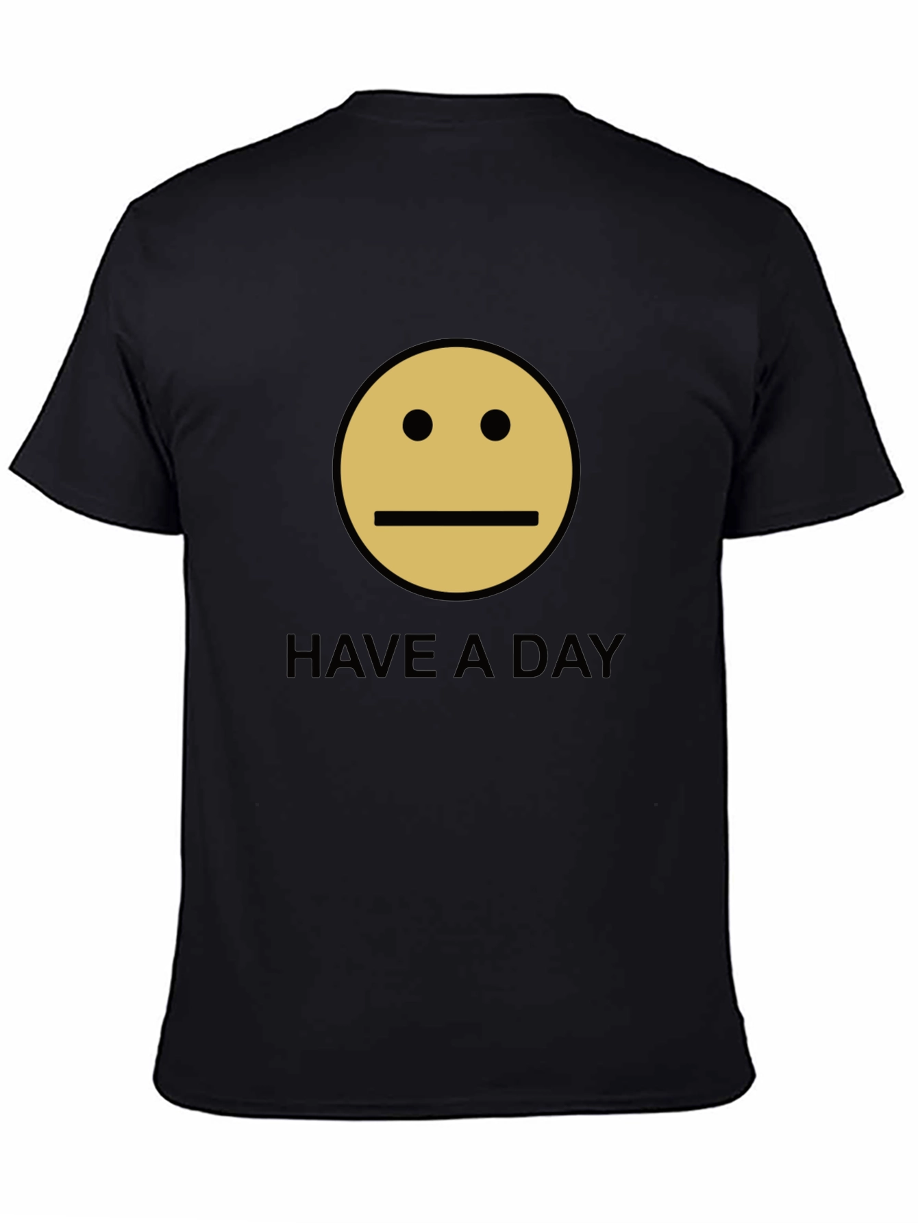 Have A Day Smiley Face Graphic Tee - Black