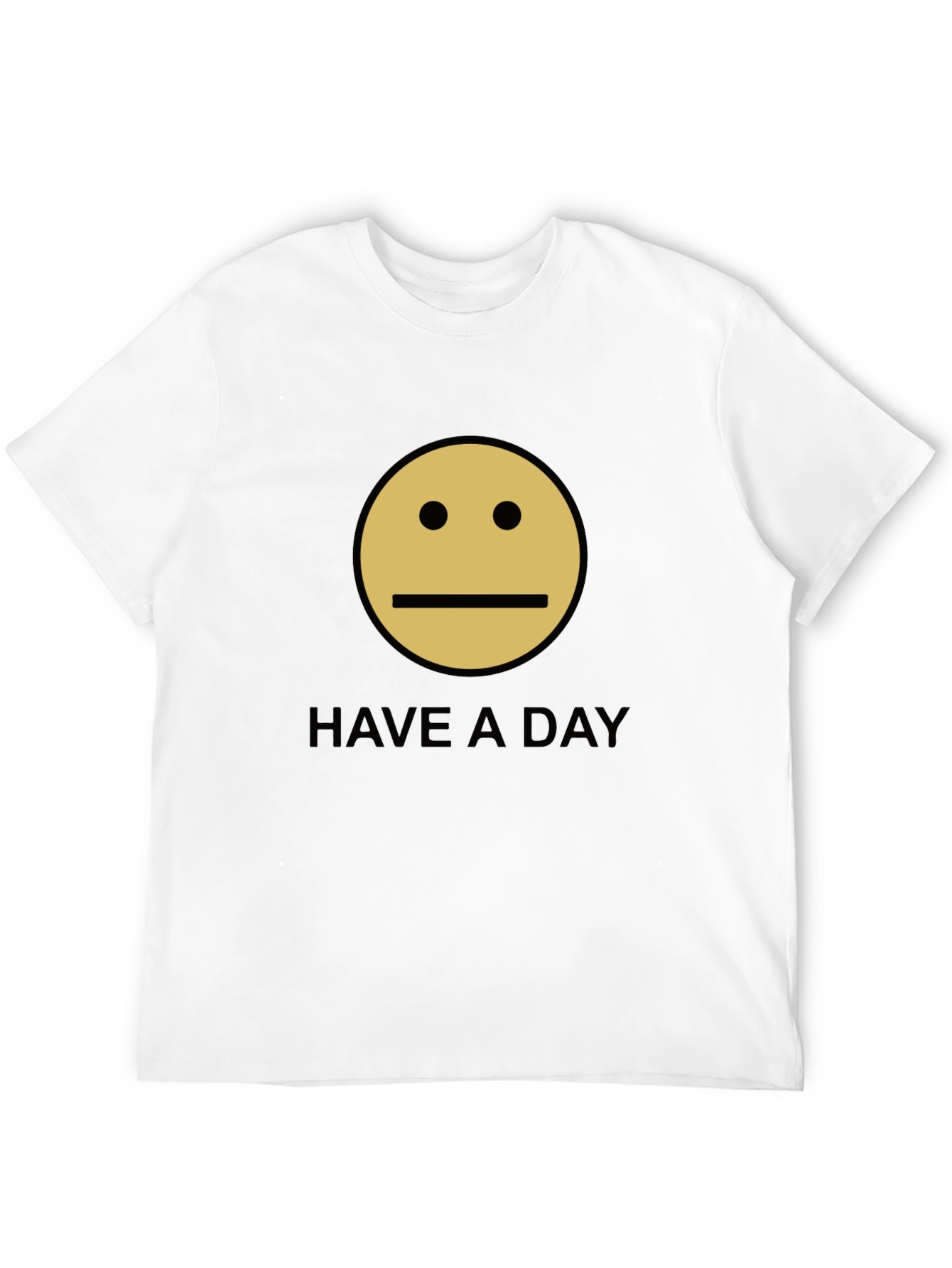 Have A Day Smiley Face Graphic Tee - Black