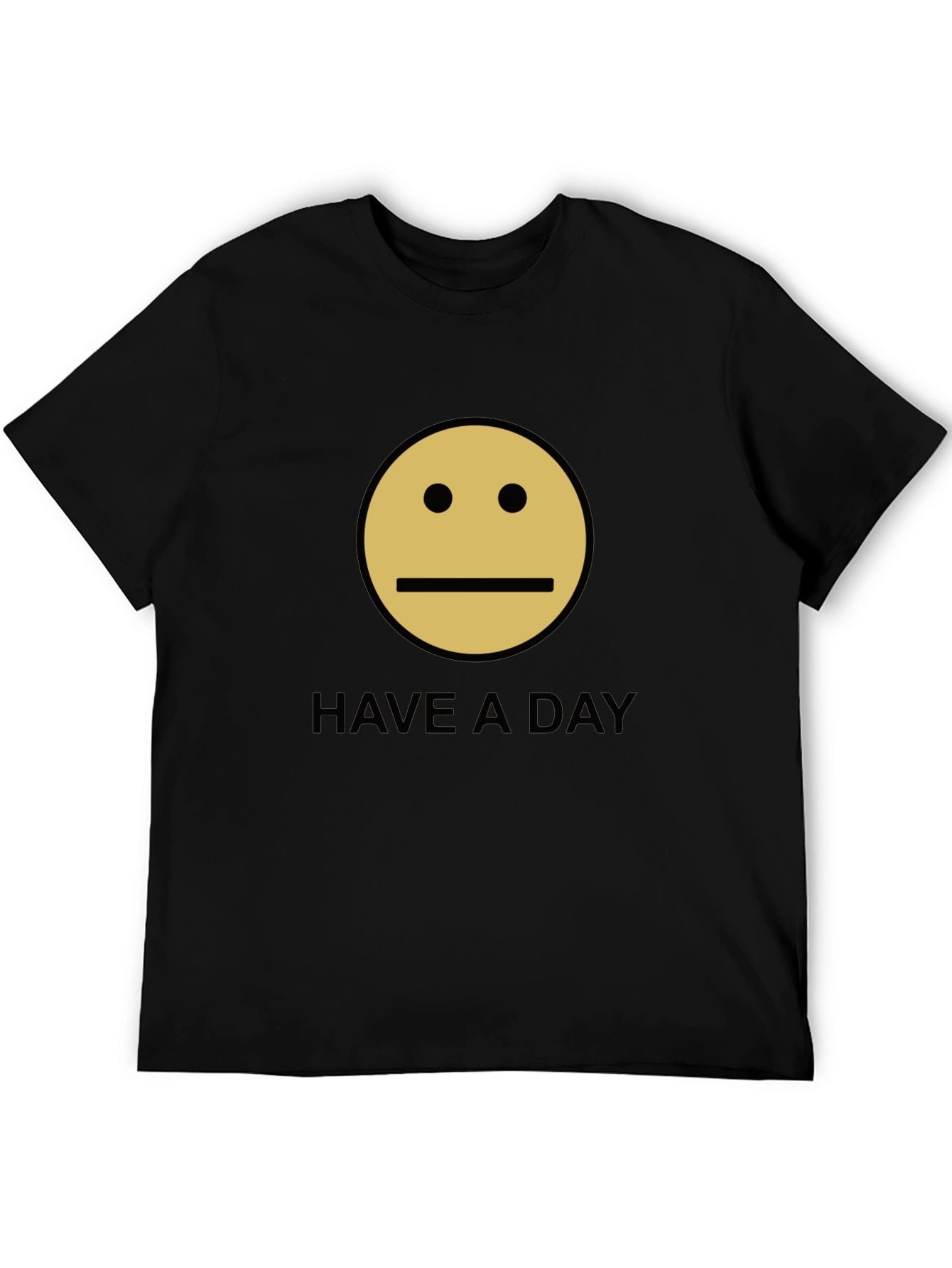 Have A Day Smiley Face Graphic Tee - Black