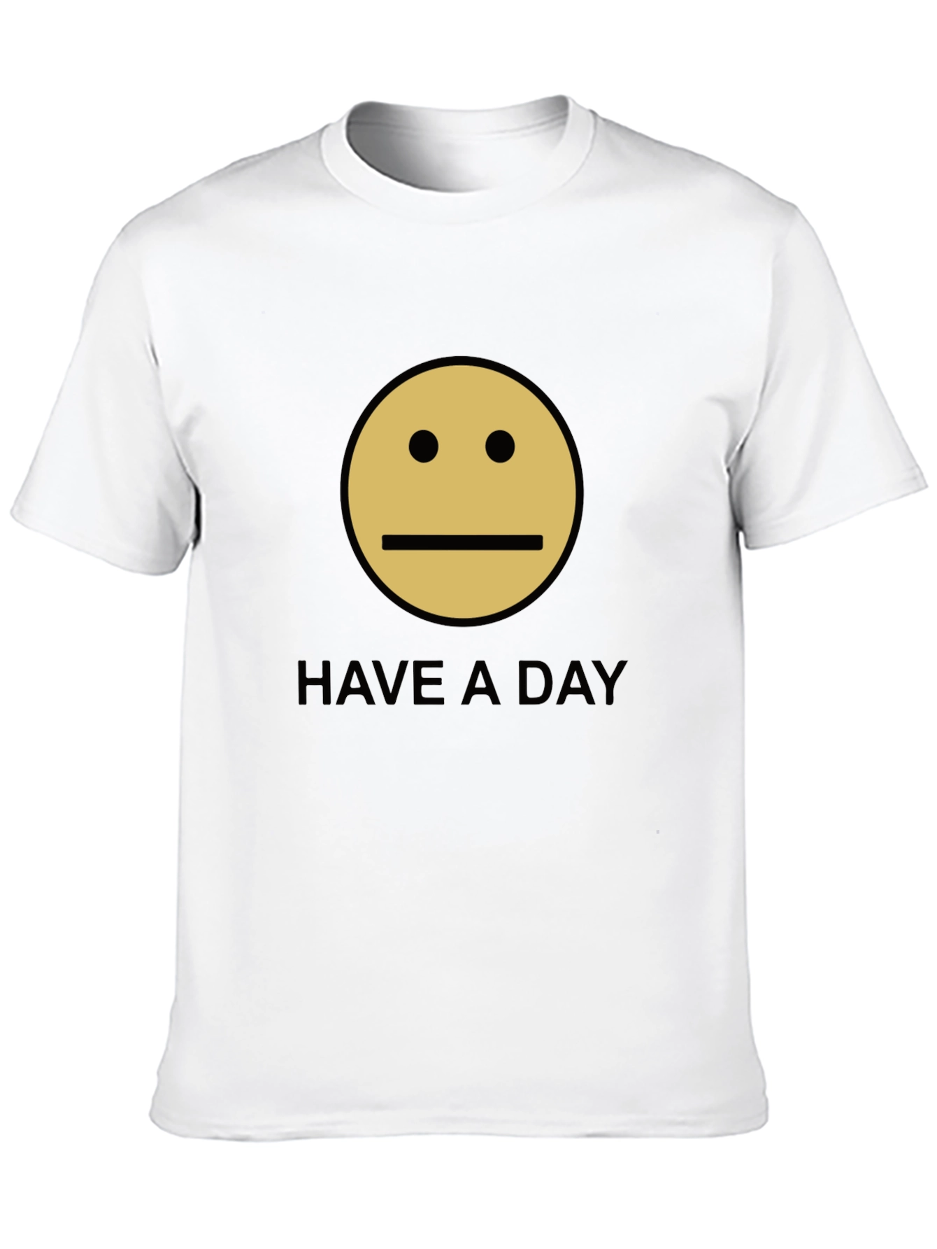 Have A Day Smiley Face Graphic Tee - Black