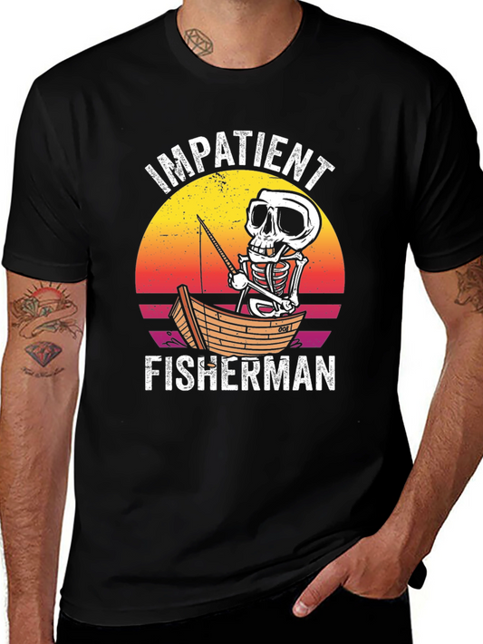 Impatient Fisherman Graphic T-Shirt