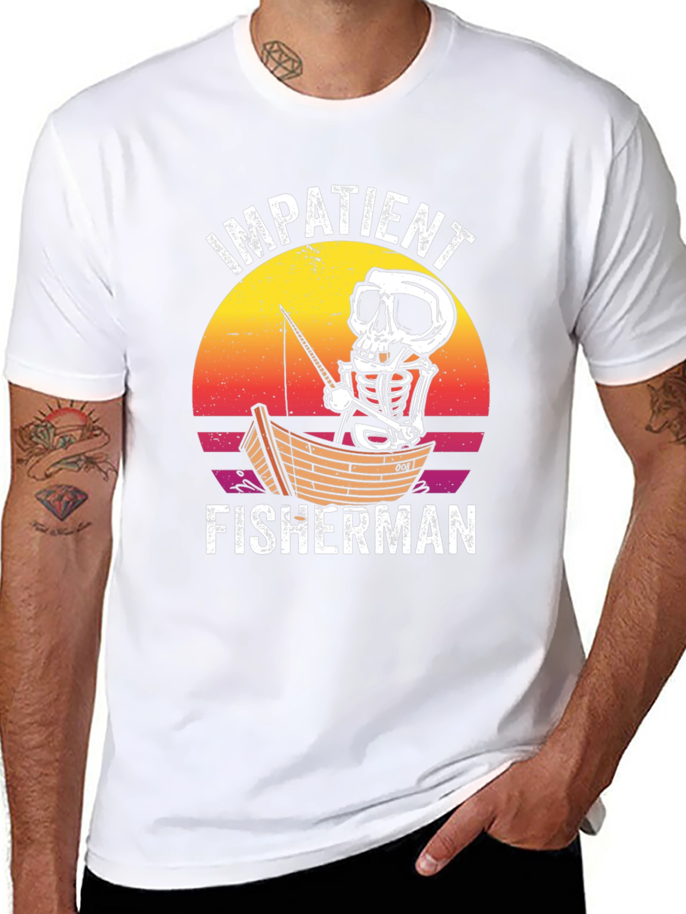 Impatient Fisherman Graphic T-Shirt