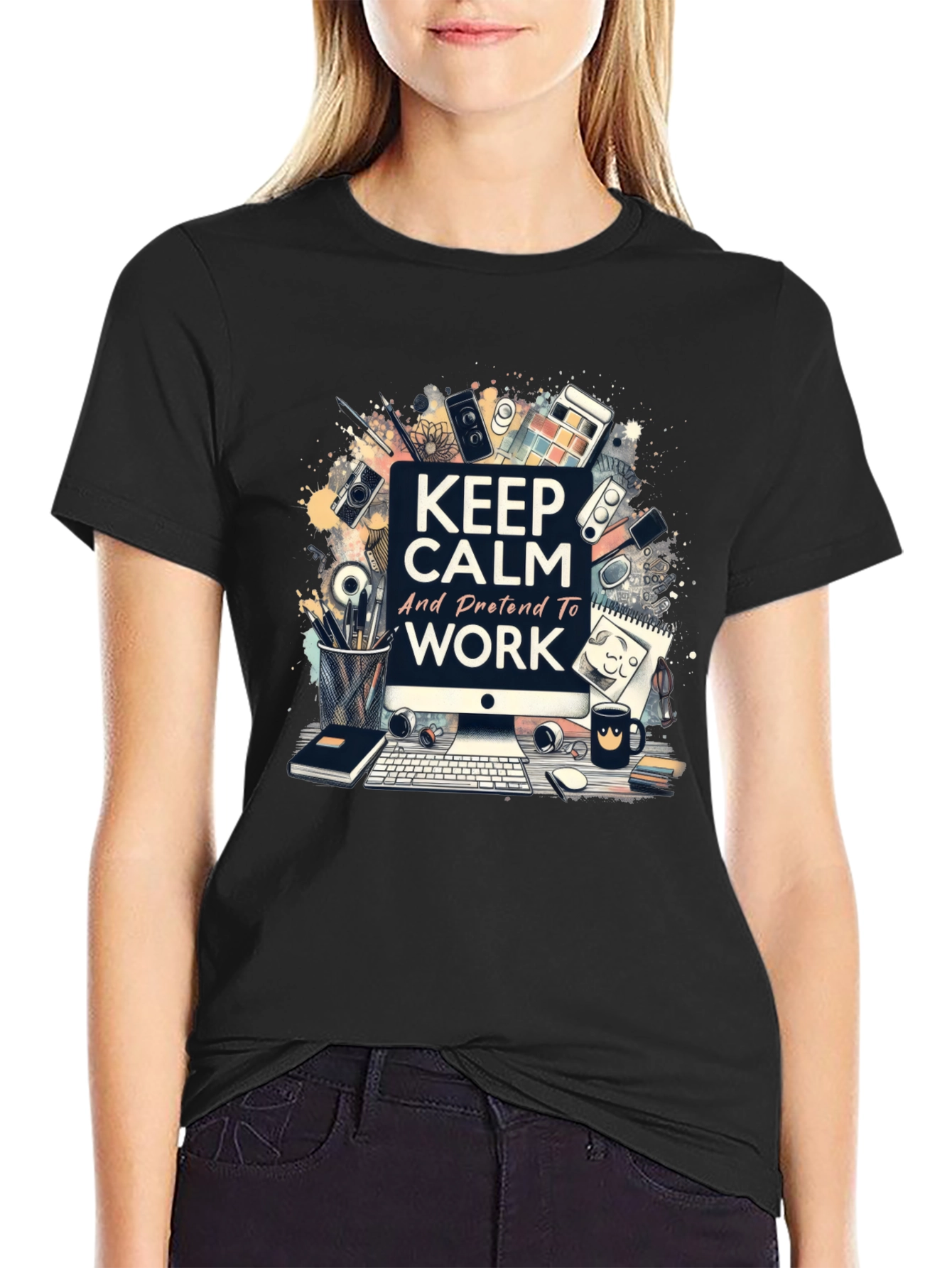 Keep Calm Work Graphic Tee