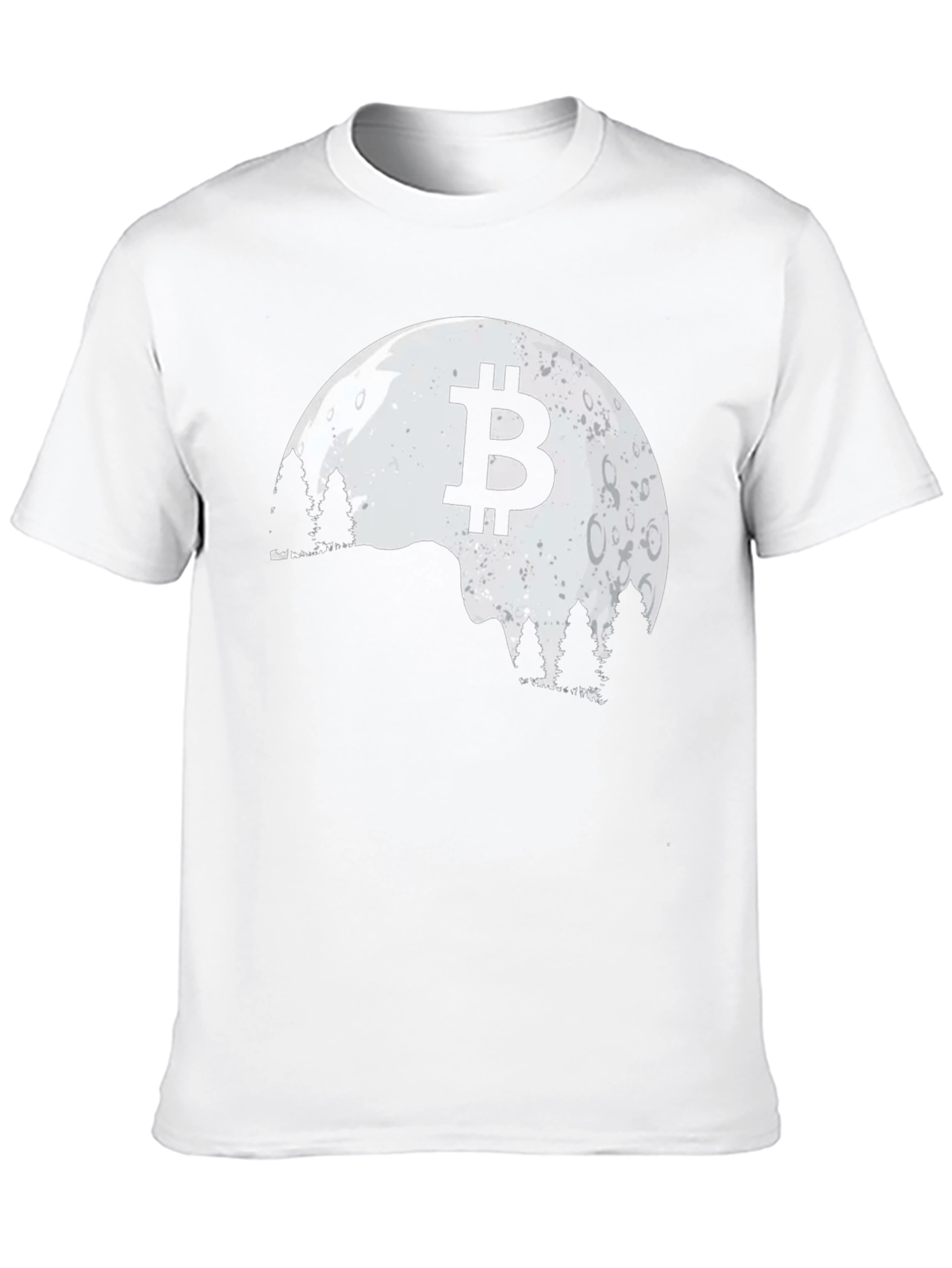 Bitcoin Moon Silhouette Graphic T-Shirt