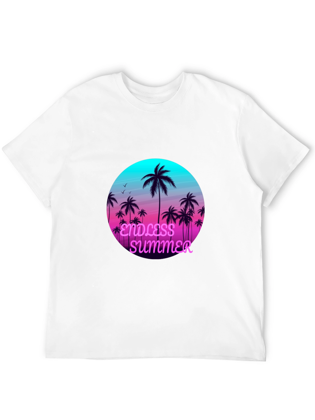 Endless Summer Palm Tree Graphic Black T-Shirt