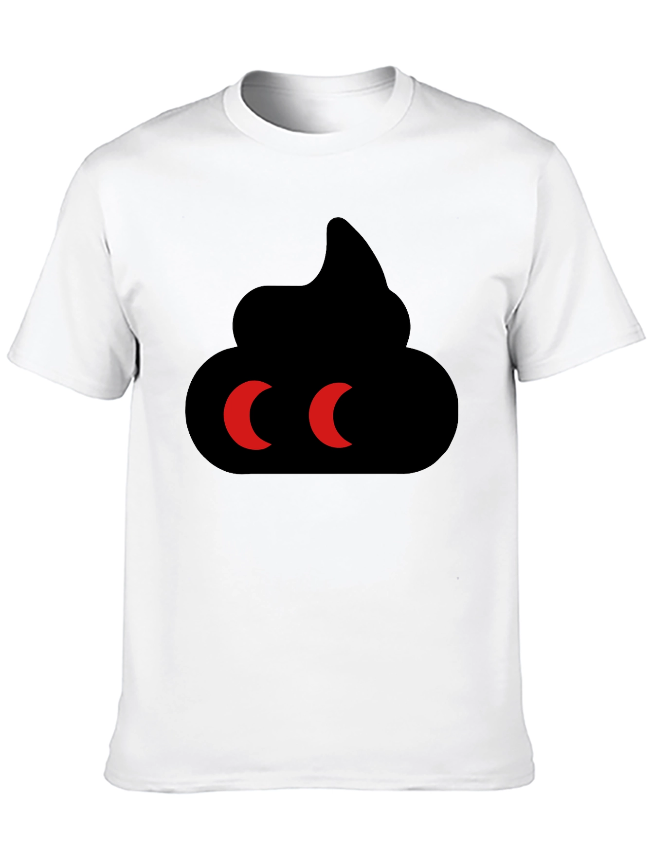 Funny Poop Emoji Graphic Tee - Black