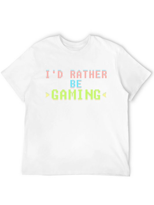 Id Rather Be Gaming Black T-Shirt