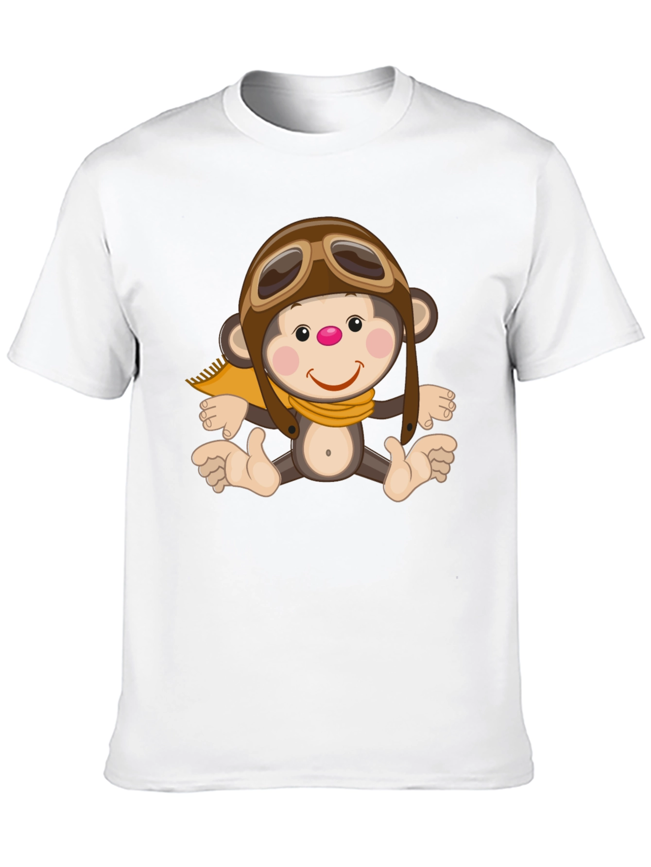Monkey Pilot Graphic T-Shirt Novelty Print Tee