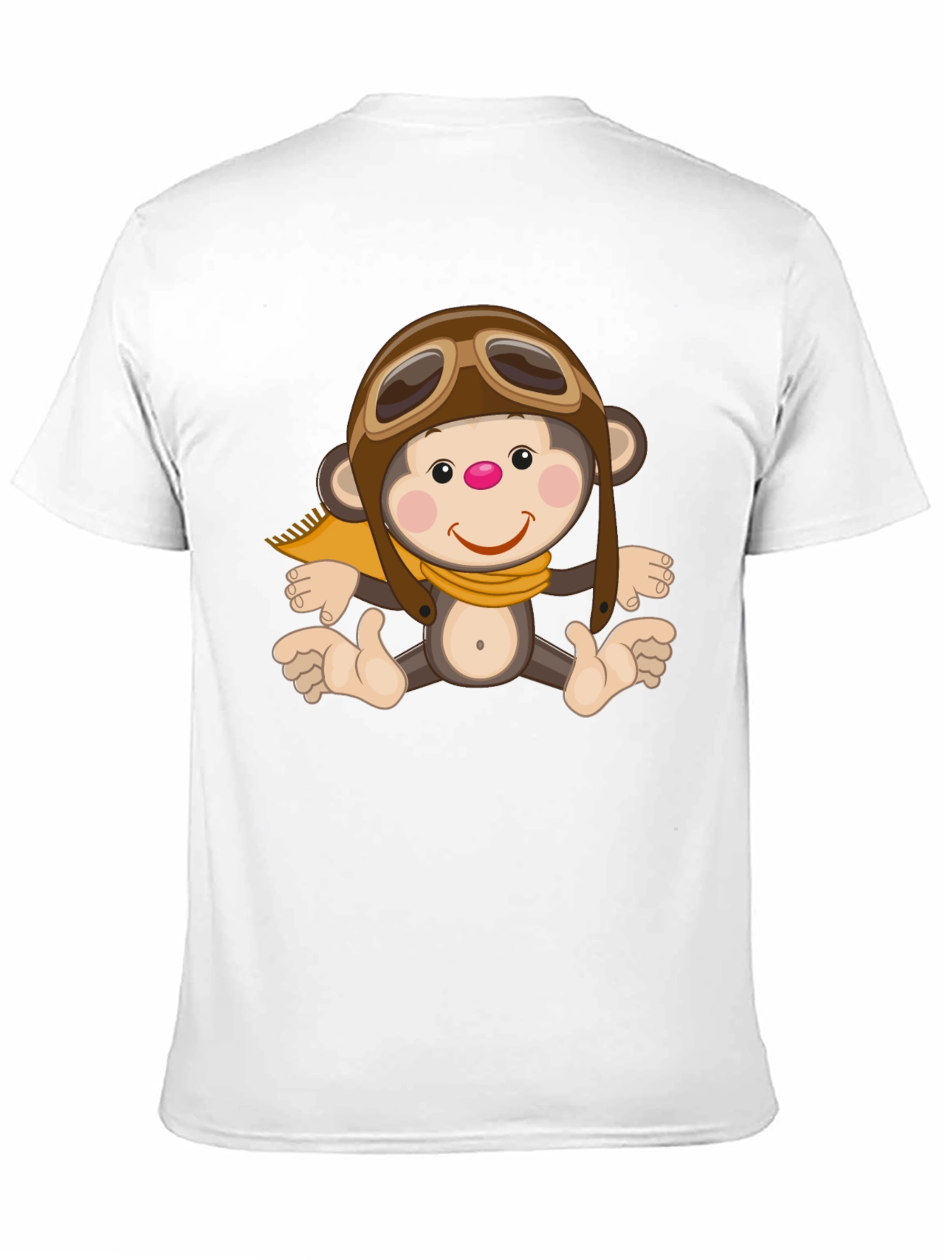 Monkey Pilot Graphic T-Shirt Novelty Print Tee