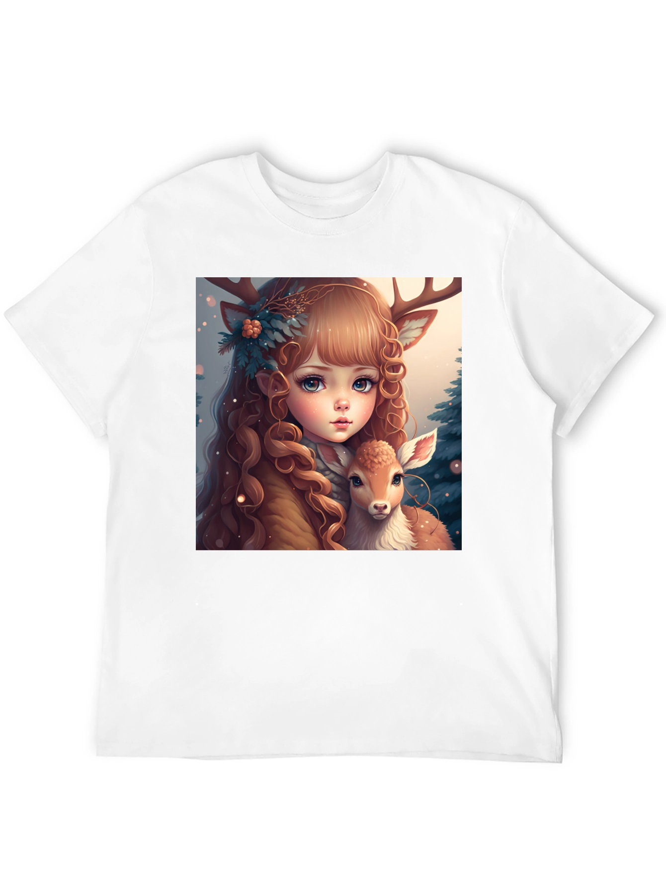 Deer Girl Graphic Tee - Whimsical Comfort