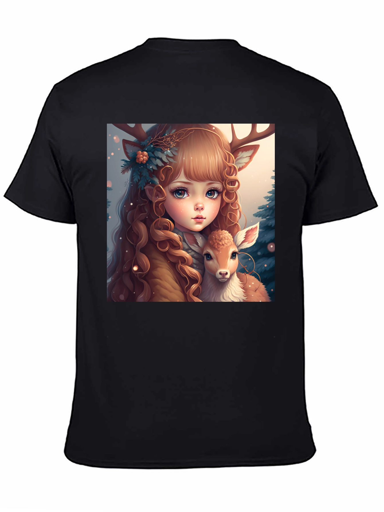 Deer Girl Graphic Tee - Whimsical Comfort