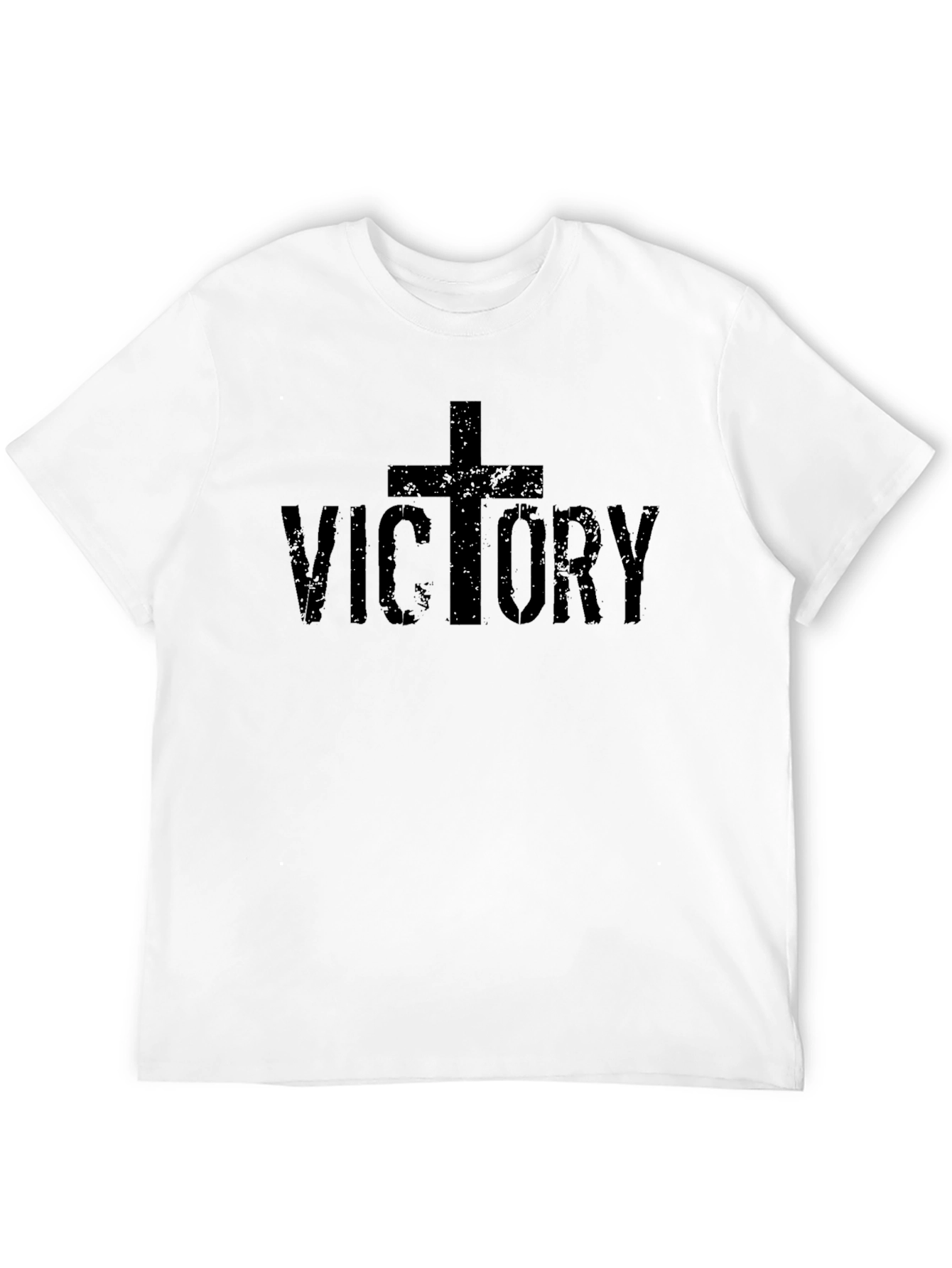Victory Cross Graphic T-Shirt Mens Christian Tee