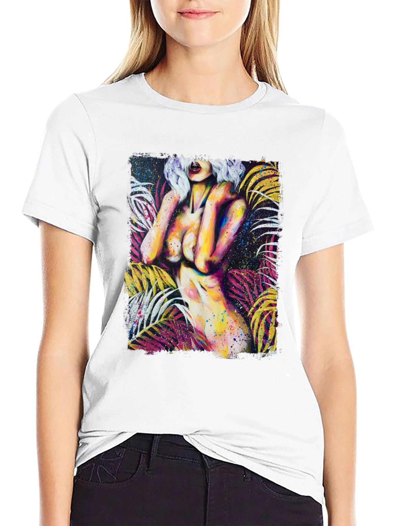 Tropical Temptation Graphic Tee - Black