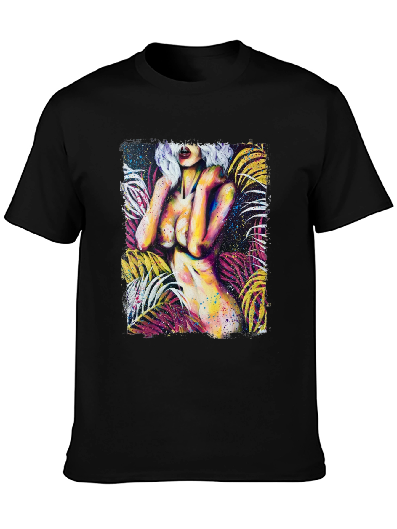 Tropical Temptation Graphic Tee - Black