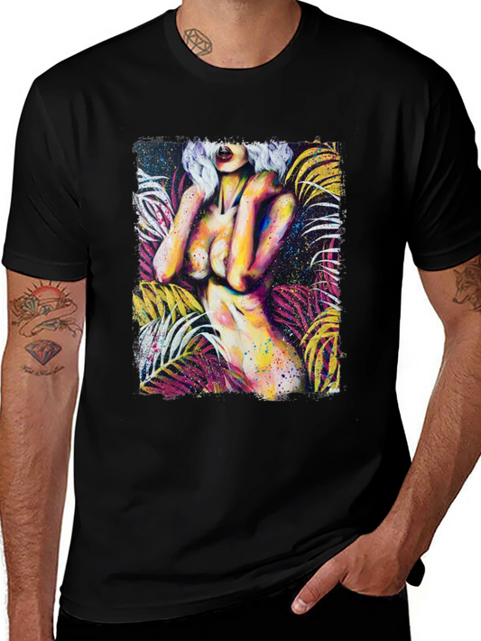 Tropical Temptation Graphic Tee - Black