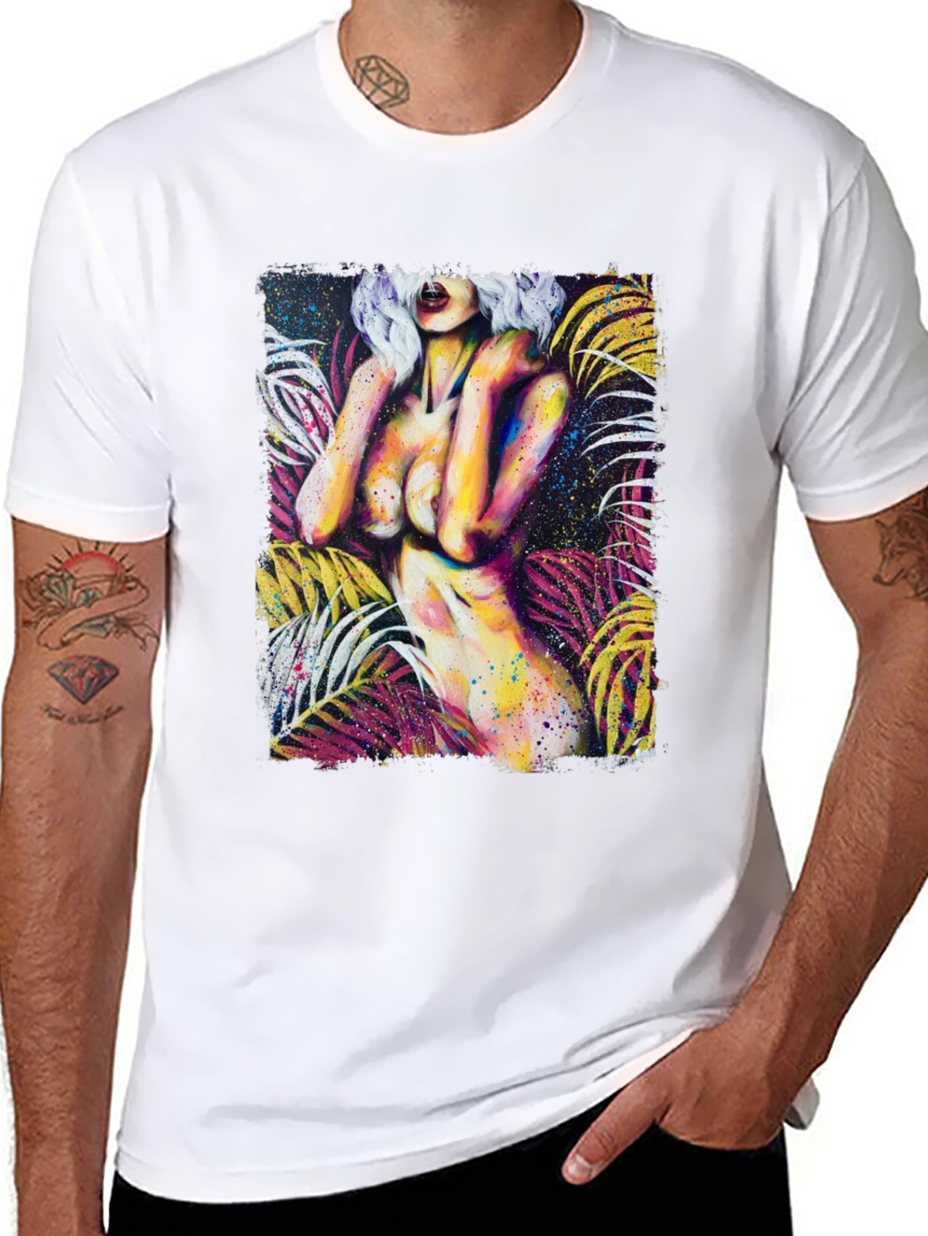 Tropical Temptation Graphic Tee - Black