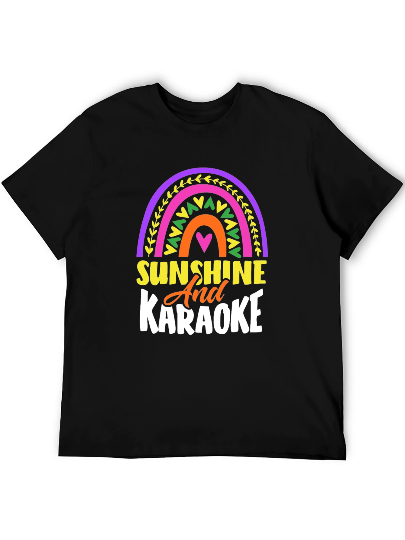 Sunshine and Karaoke T-Shirt - Fun Rainbow Design