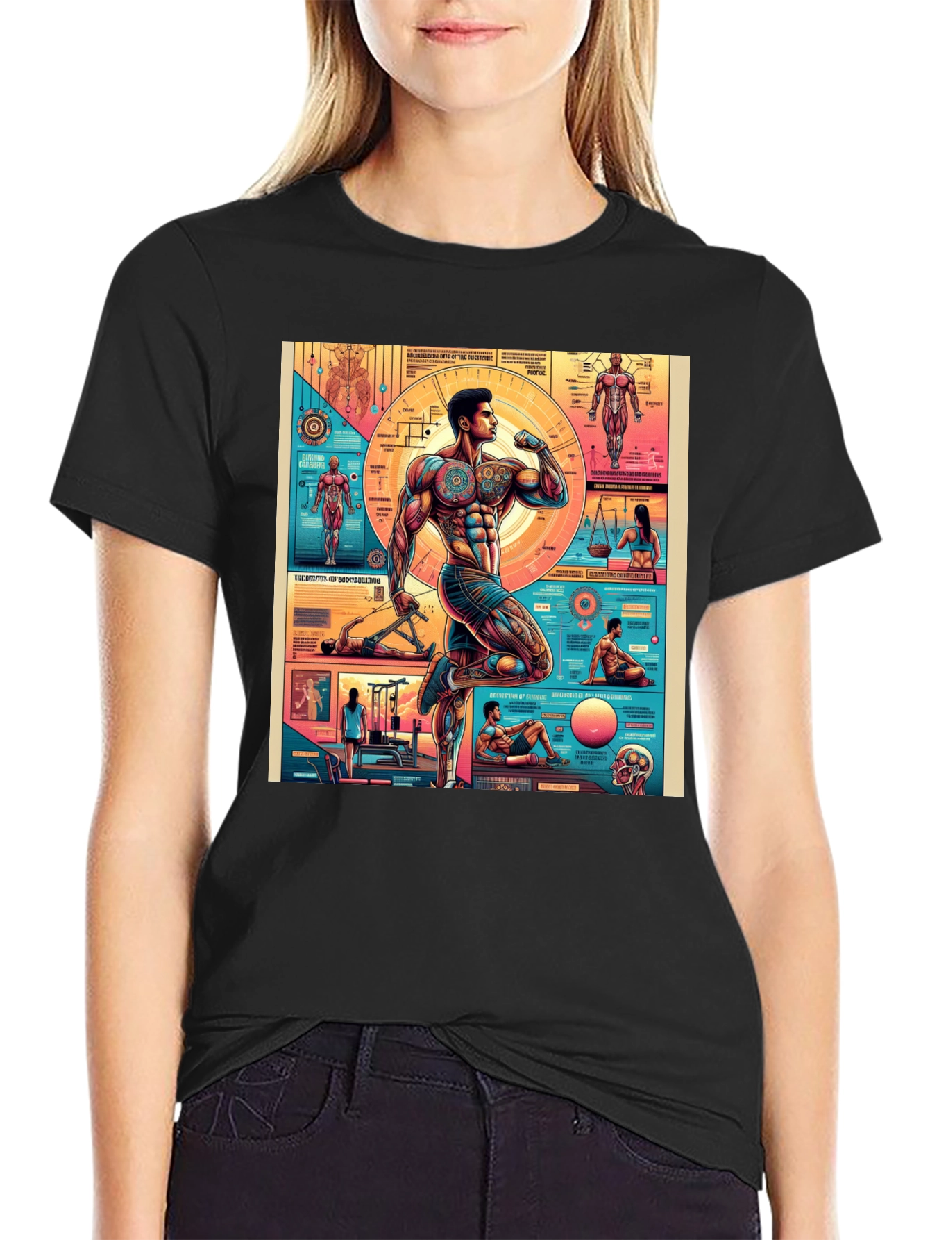 Muscular Anatomy T-Shirt Bodybuilding Design