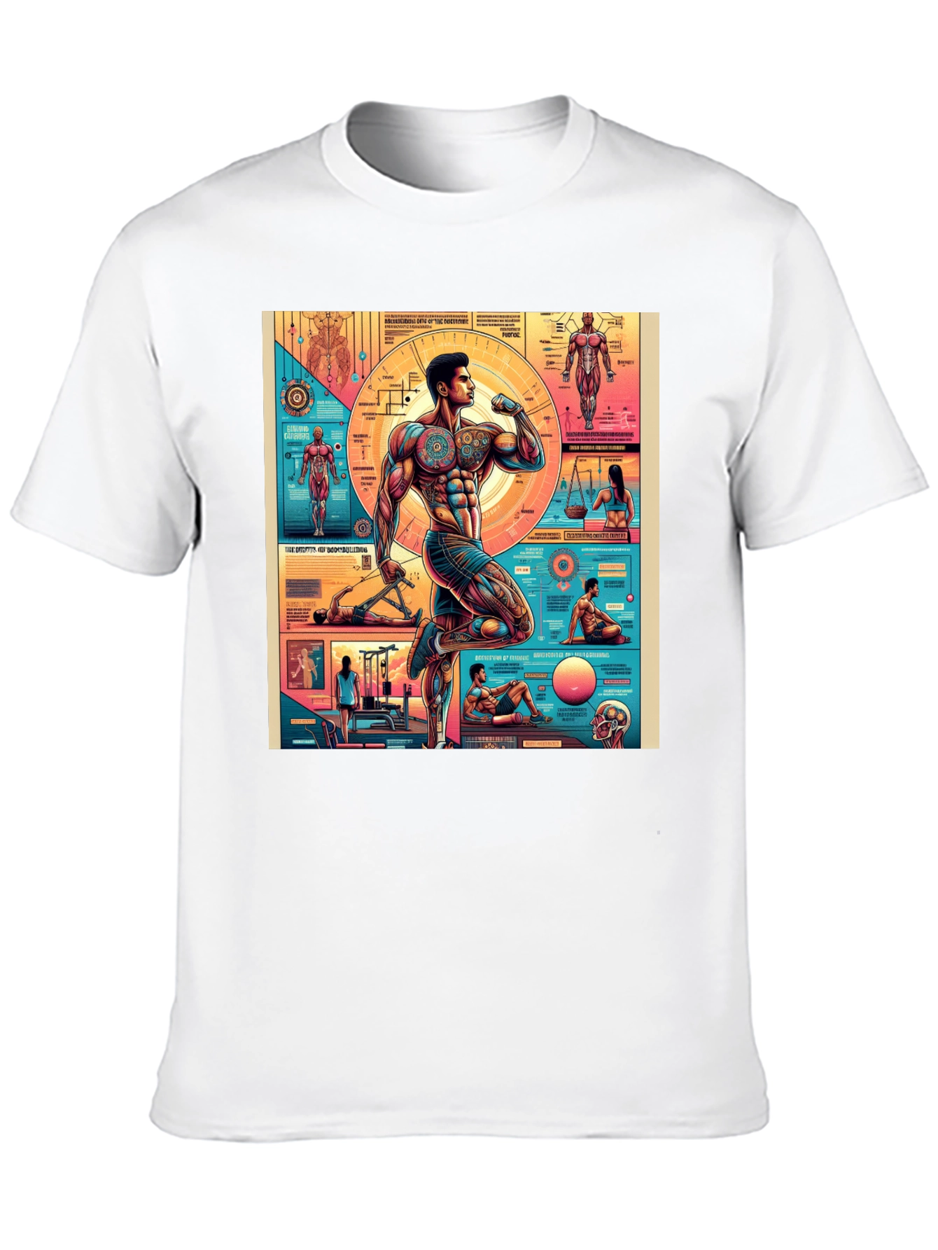 Muscular Anatomy T-Shirt Bodybuilding Design