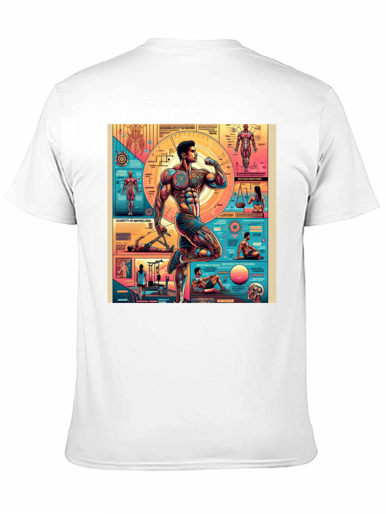 Muscular Anatomy T-Shirt Bodybuilding Design