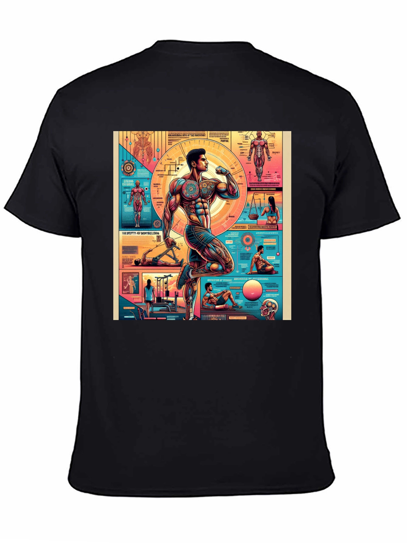 Muscular Anatomy T-Shirt Bodybuilding Design