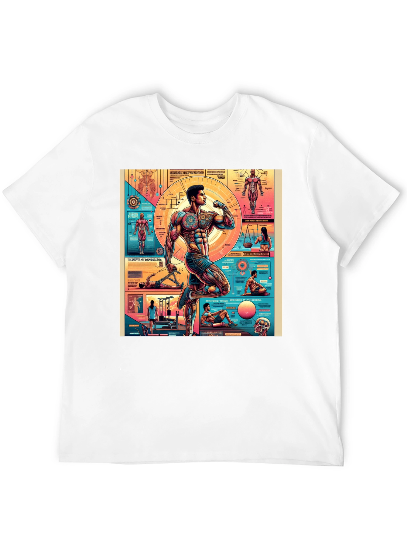 Muscular Anatomy T-Shirt Bodybuilding Design