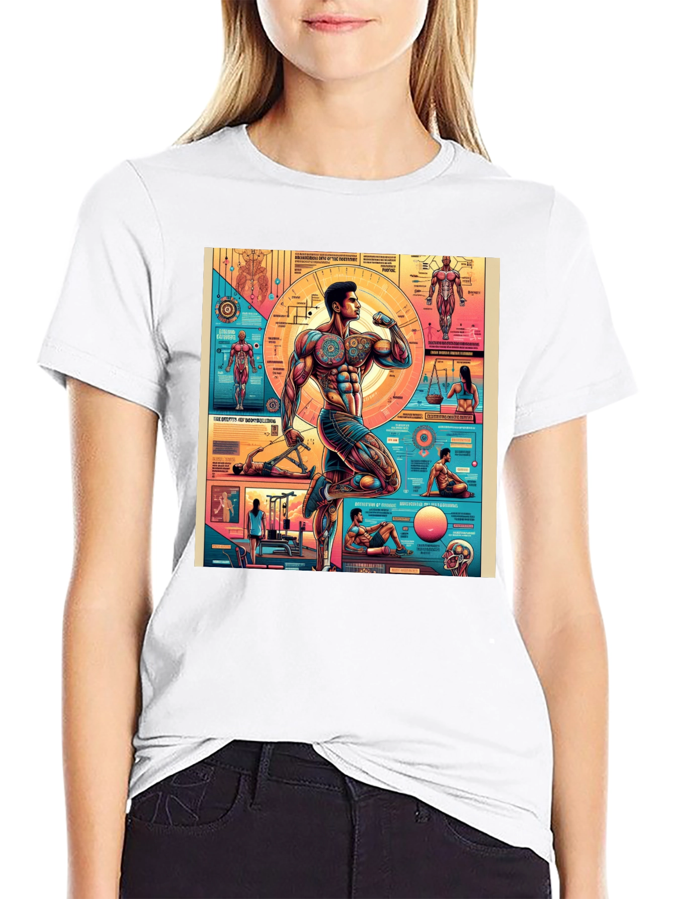 Muscular Anatomy T-Shirt Bodybuilding Design