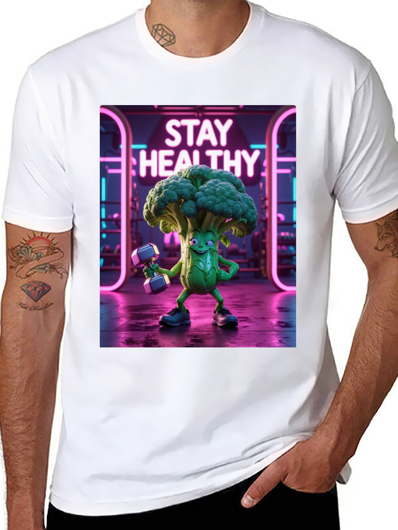 Stay Healthy Broccoli Gym T-Shirt