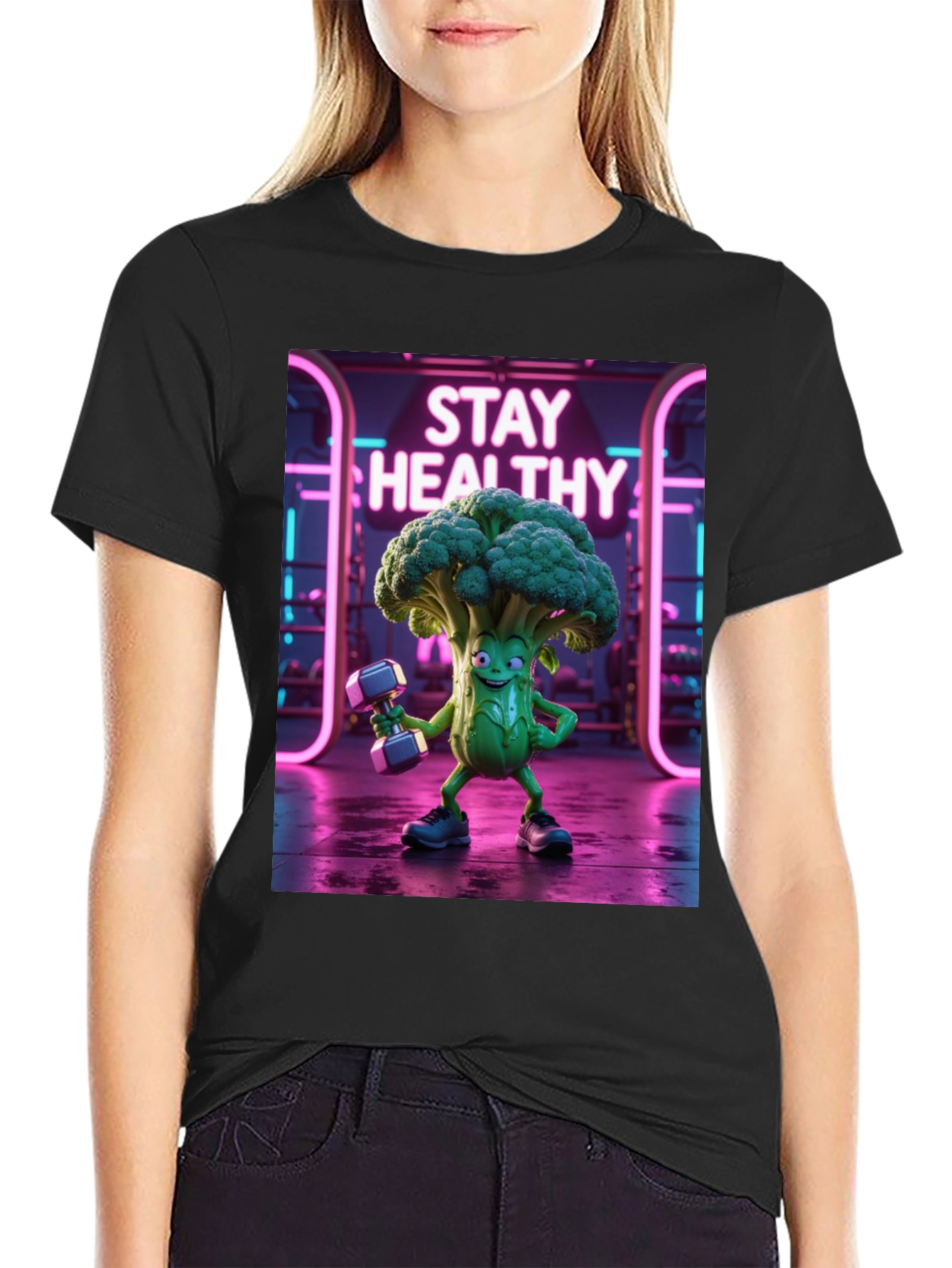 Stay Healthy Broccoli Gym T-Shirt