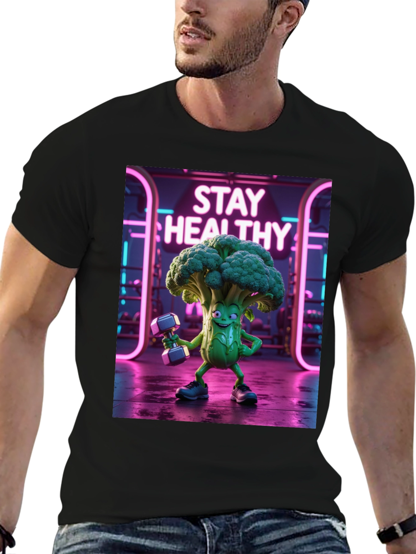 Stay Healthy Broccoli Gym T-Shirt