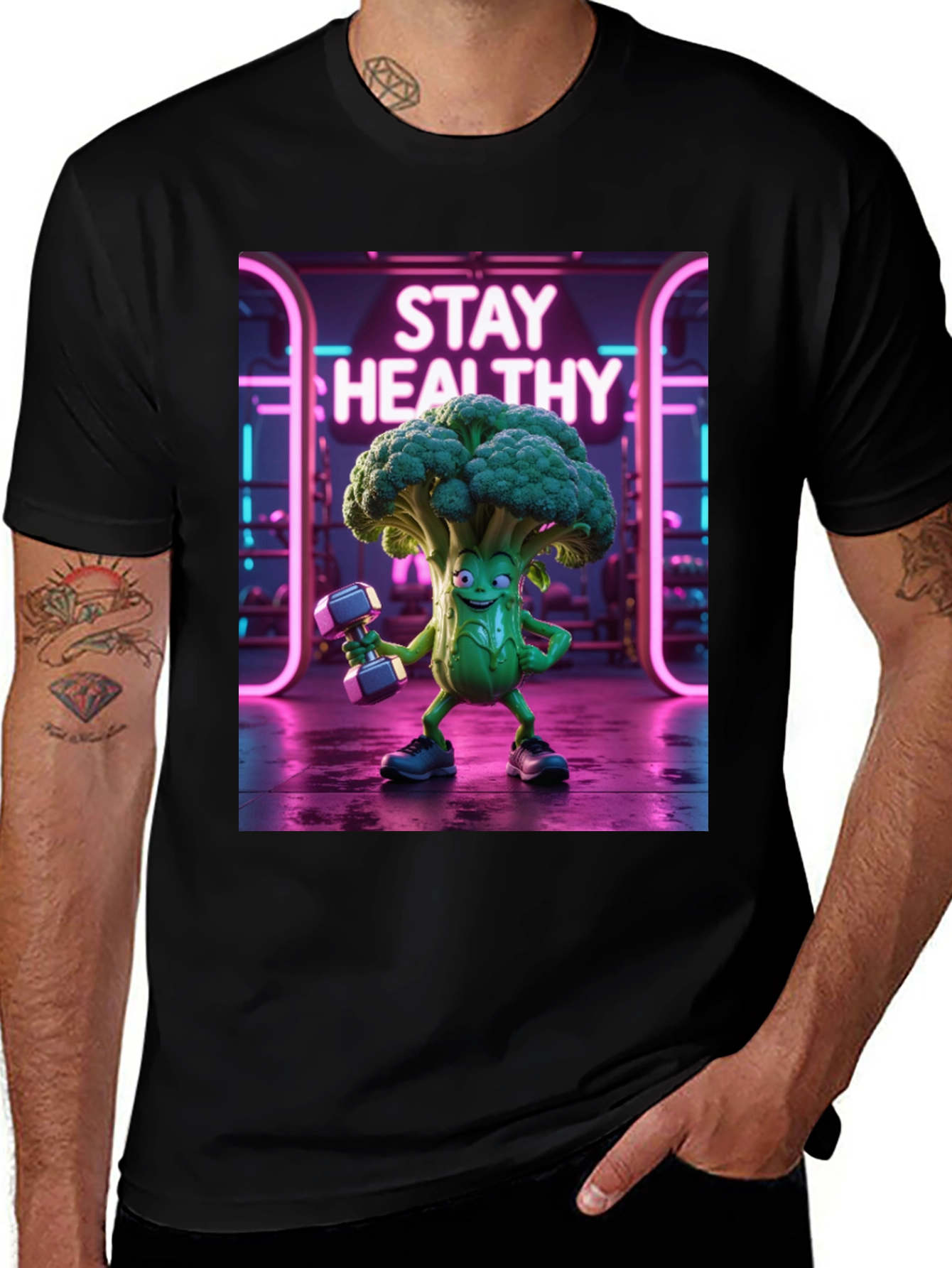 Stay Healthy Broccoli Gym T-Shirt