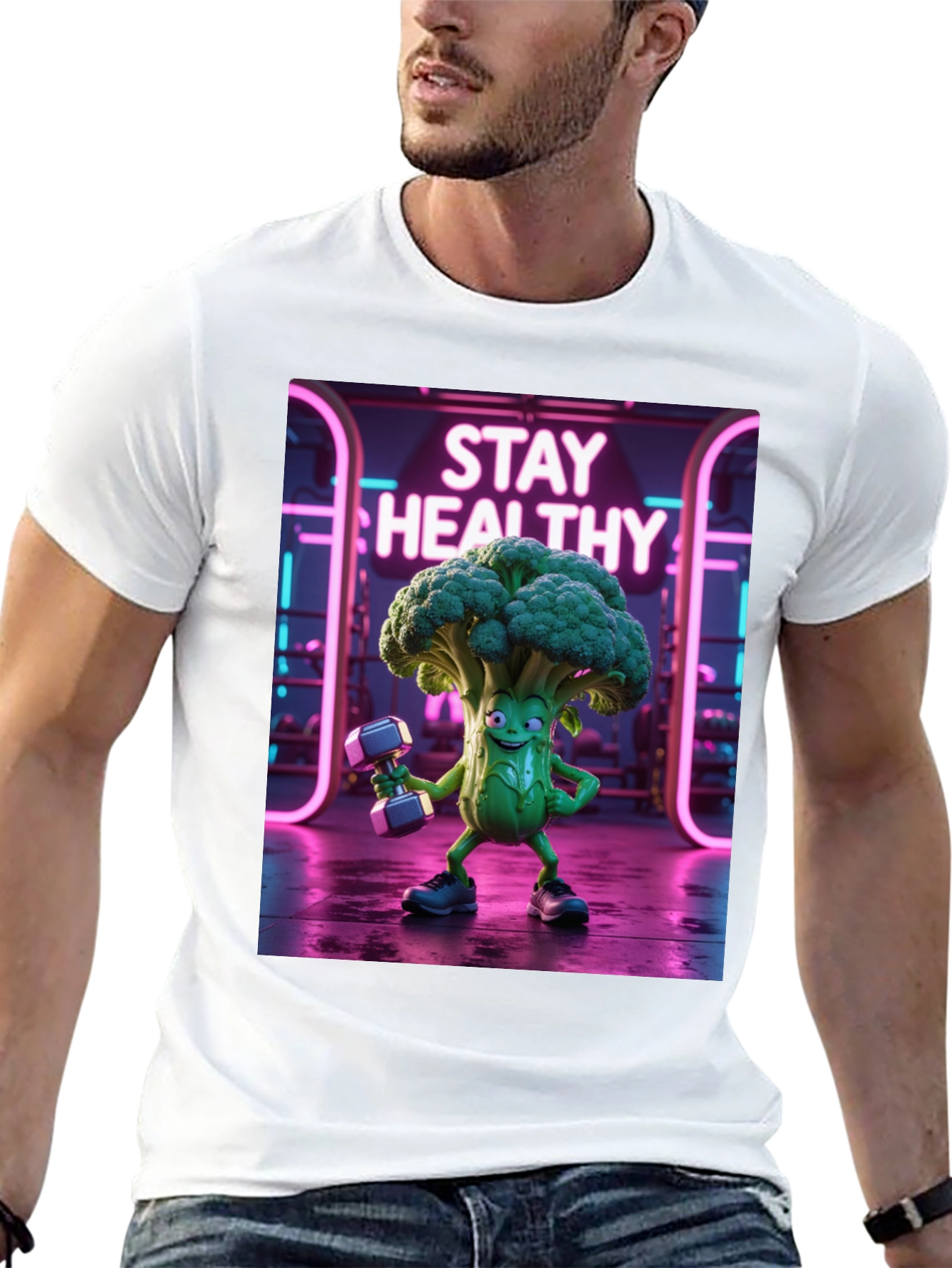 Stay Healthy Broccoli Gym T-Shirt