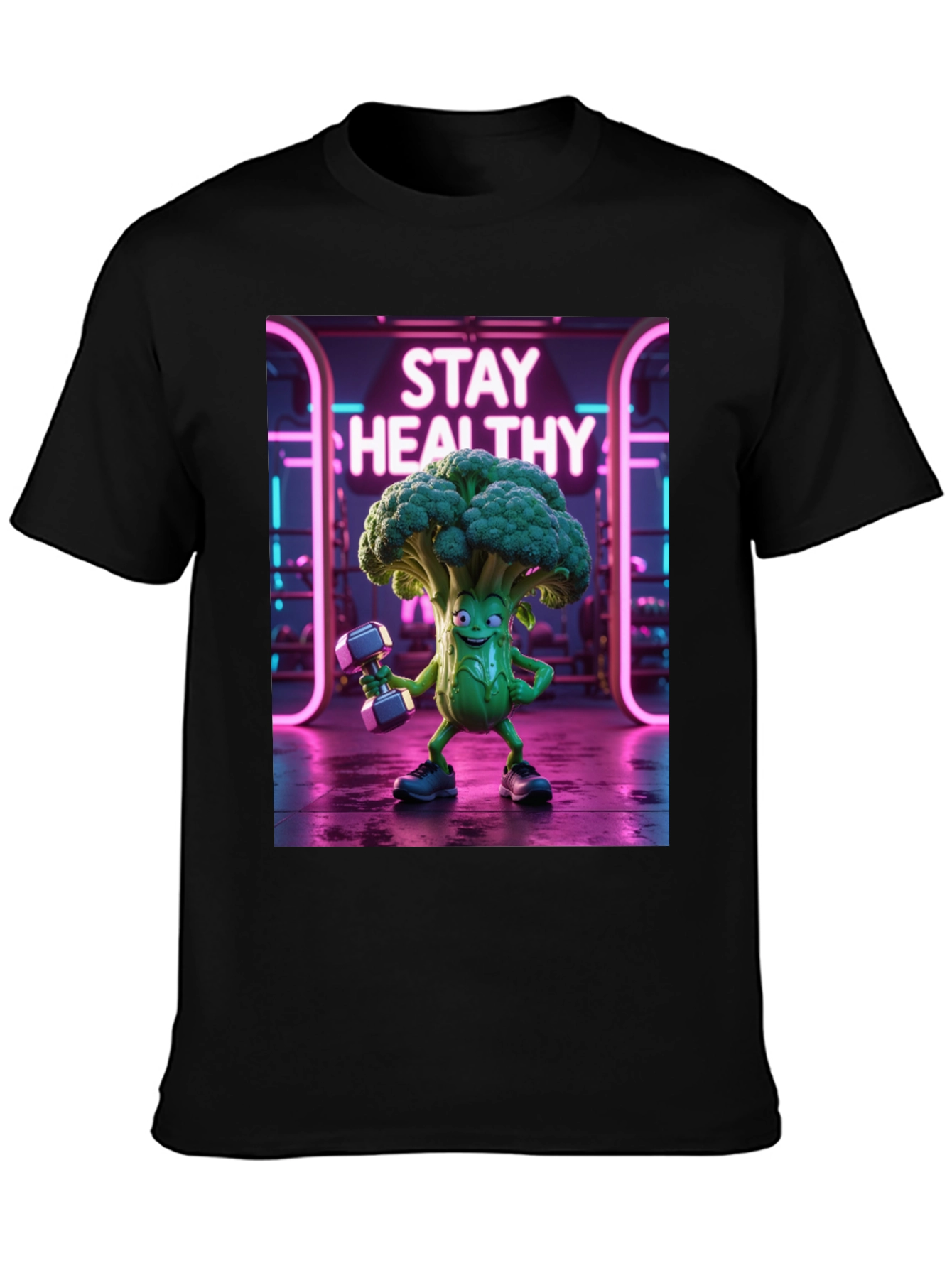 Stay Healthy Broccoli Gym T-Shirt