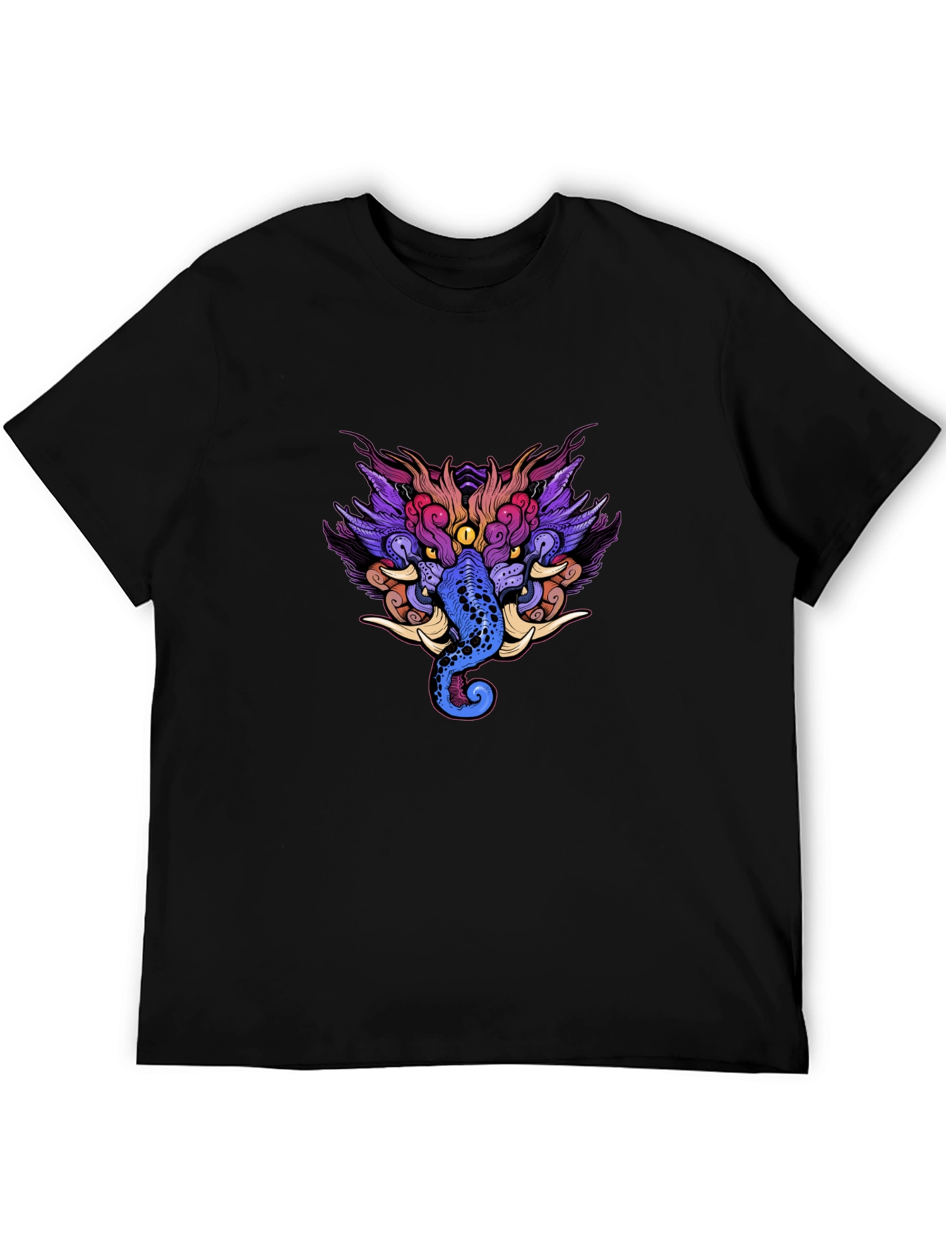 Mystic Creature Graphic Black Tee