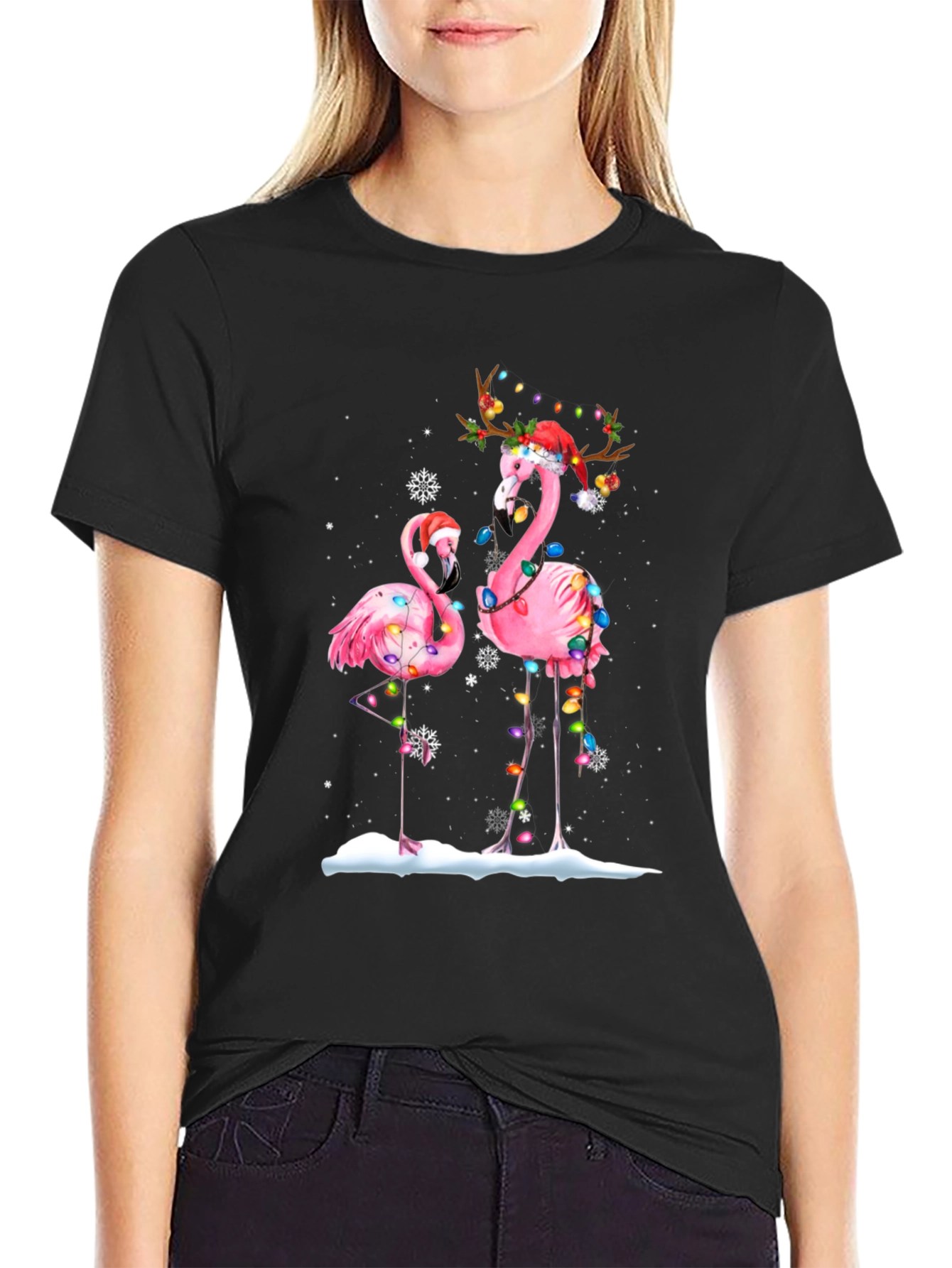 Christmas Flamingo T-Shirt