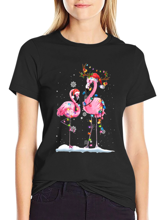 Christmas Flamingo T-Shirt