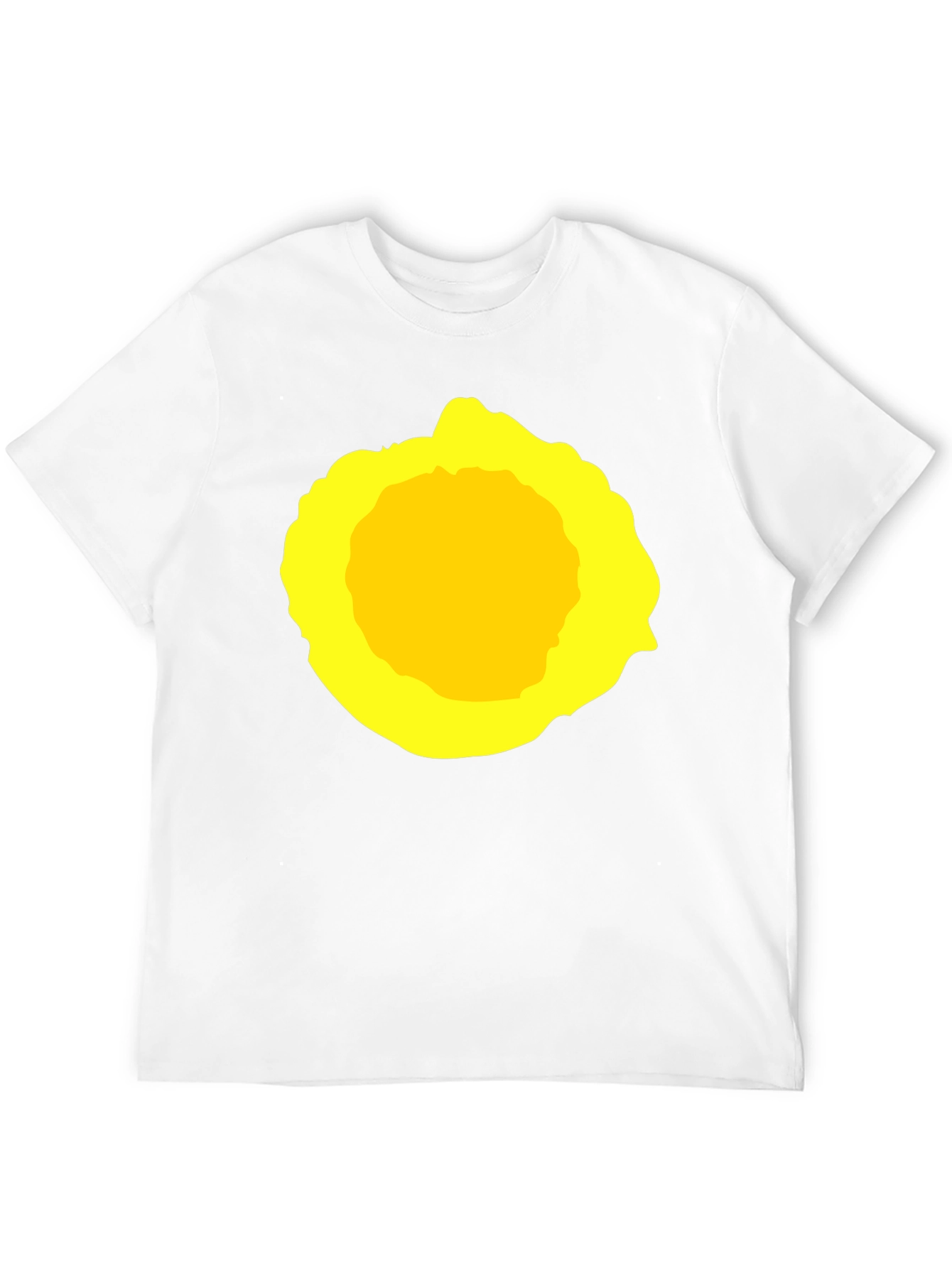 Abstract Yellow Circle Graphic T-Shirt