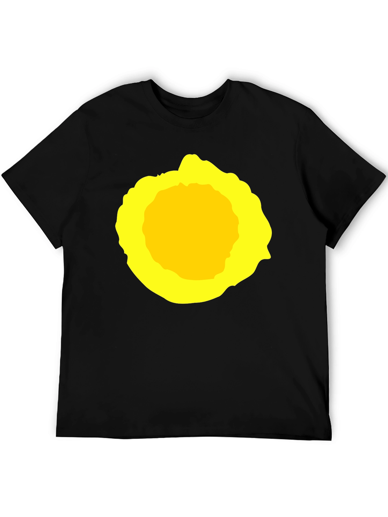 Abstract Yellow Circle Graphic T-Shirt