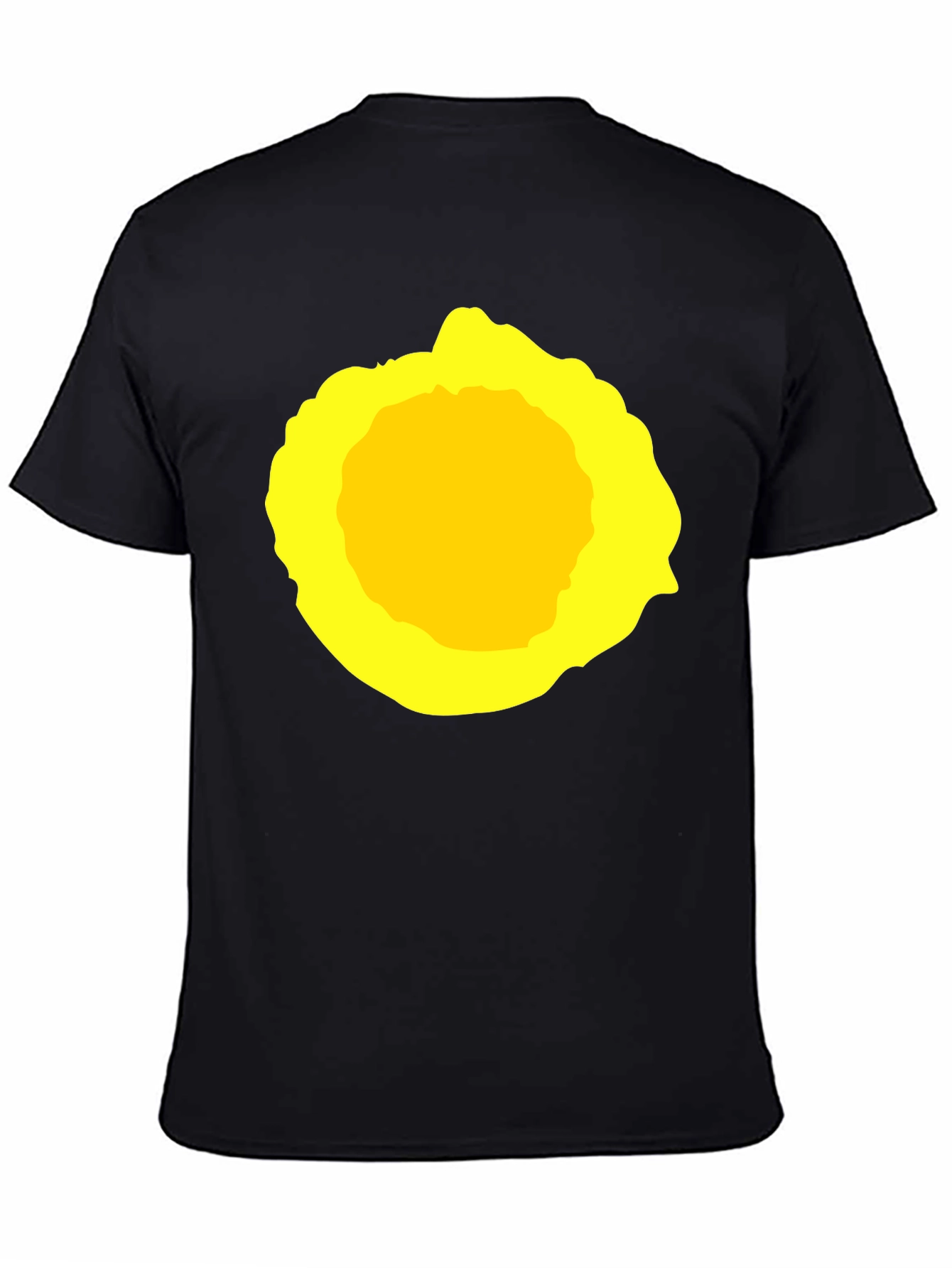 Abstract Yellow Circle Graphic T-Shirt
