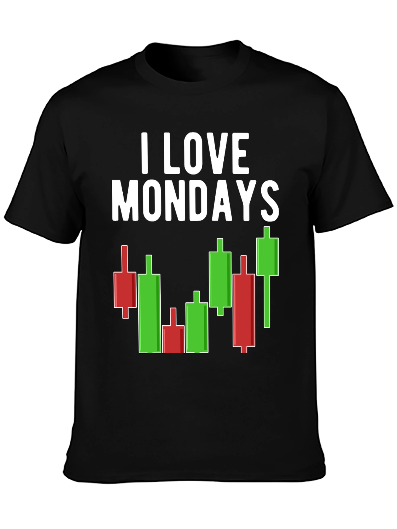 I Love Mondays Stock Market Candlestick T-Shirt